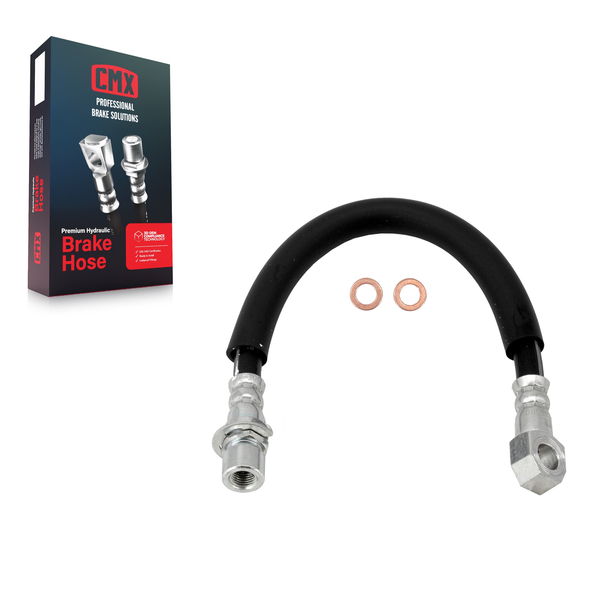 CMX 12-H380280 Brake Hydraulic Hose for 1991-1999 Isuzu Hombre, Chevrolet Blazer, Chevrolet LLV - Front