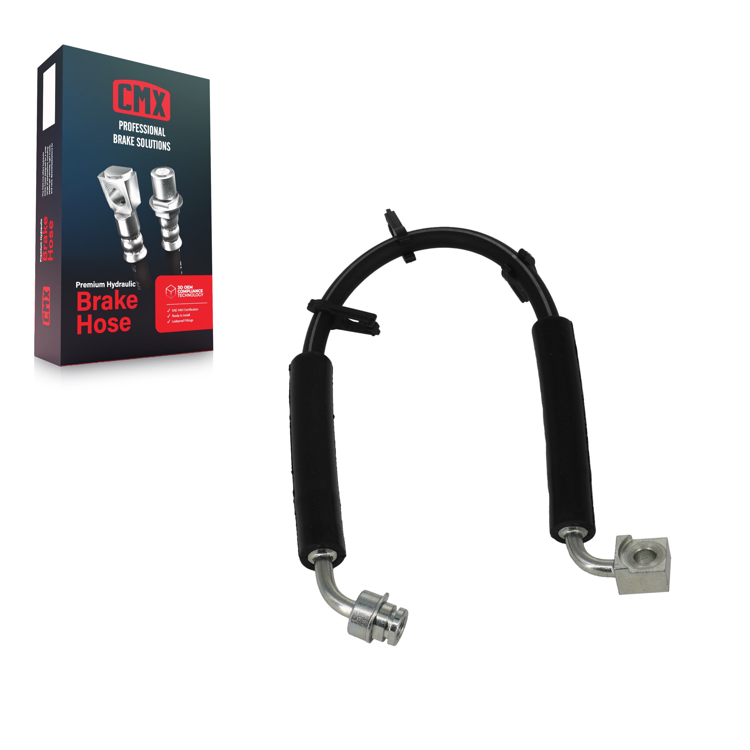 CMX 12-H380387 Brake Hydraulic Hose for 1995-2005 Ford E-250, Ford E-350 Club Wagon, Ford E-450 Super Duty - Front Right