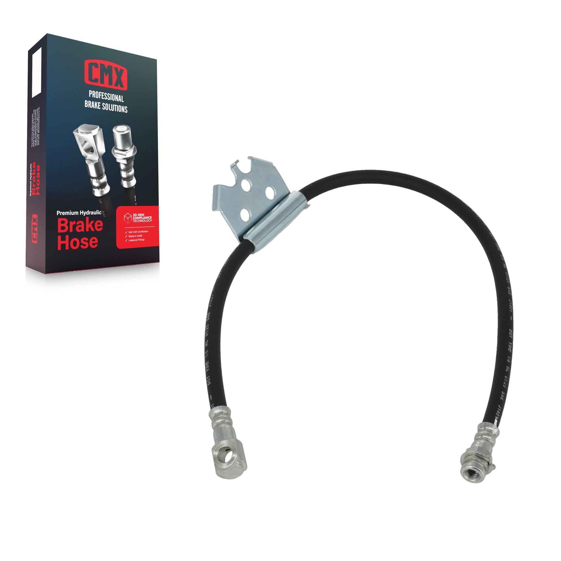 CMX 12-H380534 Brake Hydraulic Hose for 1996-2000 Chevrolet K2500, Chevrolet K2500 Suburban, GMC K2500 - Front Right