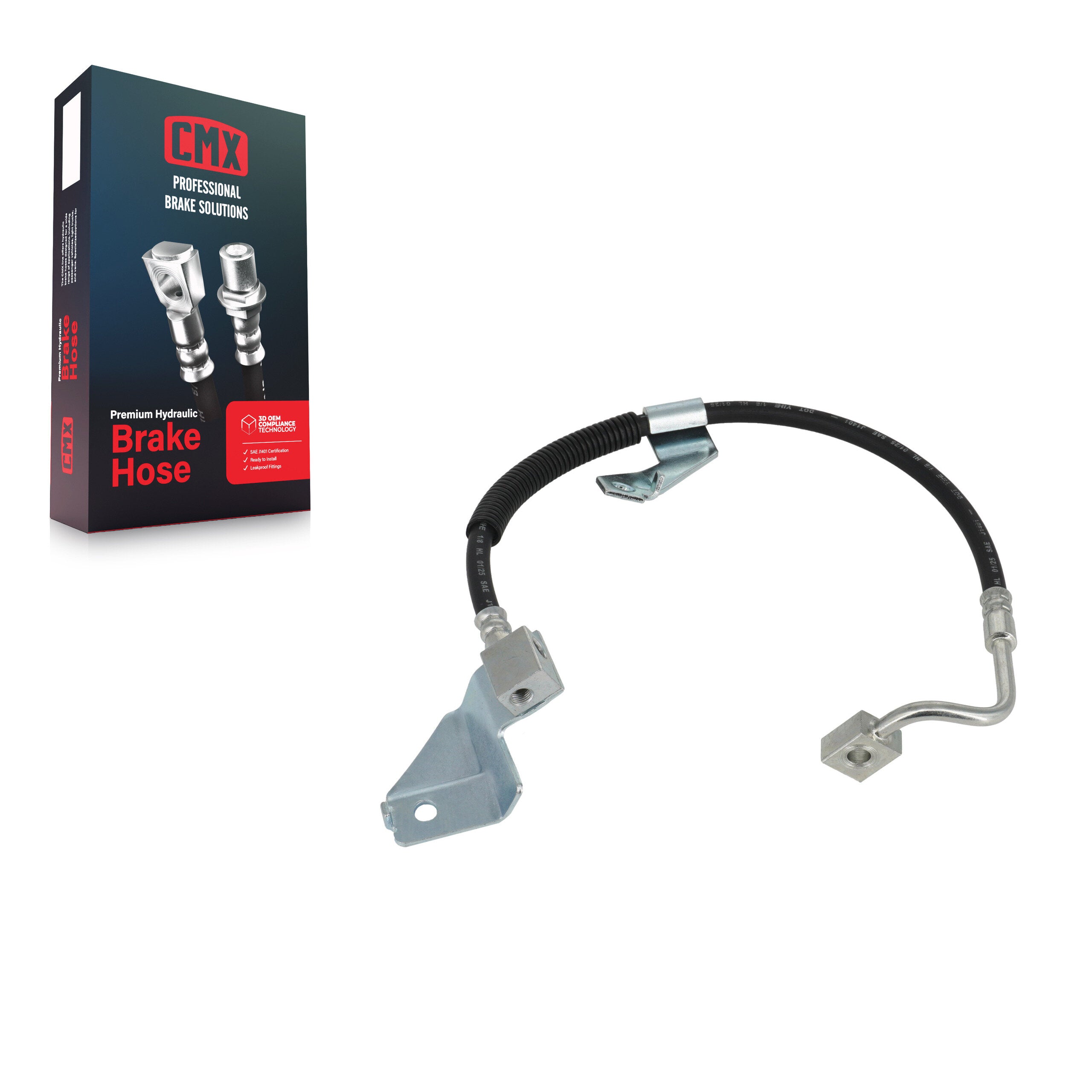 CMX 12-H380553 Brake Hydraulic Hose for 1997-2004 Ford F-150 Heritage, Ford F-150, Ford F-250 - Front Left