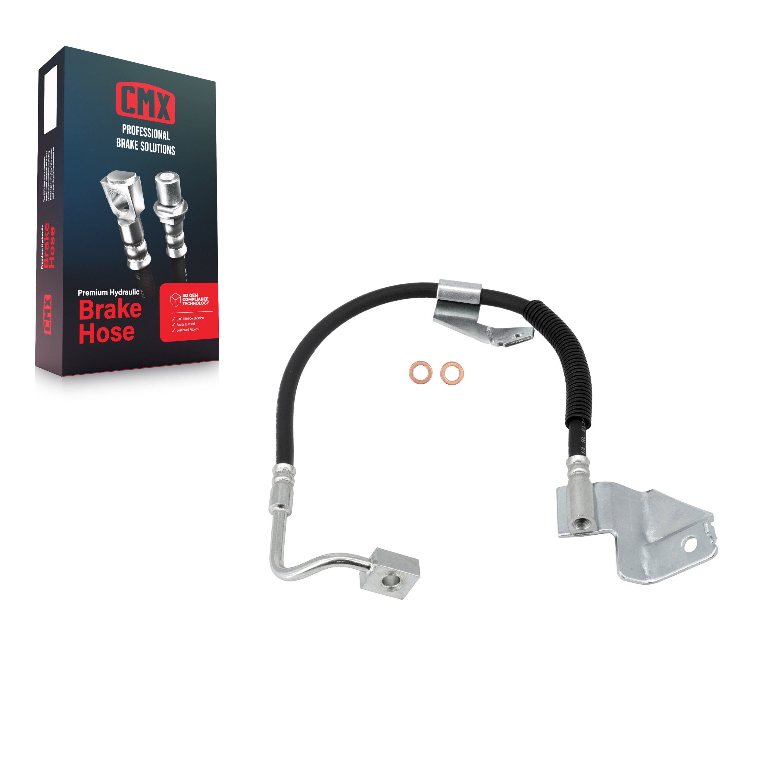 CMX 12-H380554 Brake Hydraulic Hose for 1997-2004 Ford F-150 Heritage, Ford Expedition, Lincoln Blackwood - Front Right