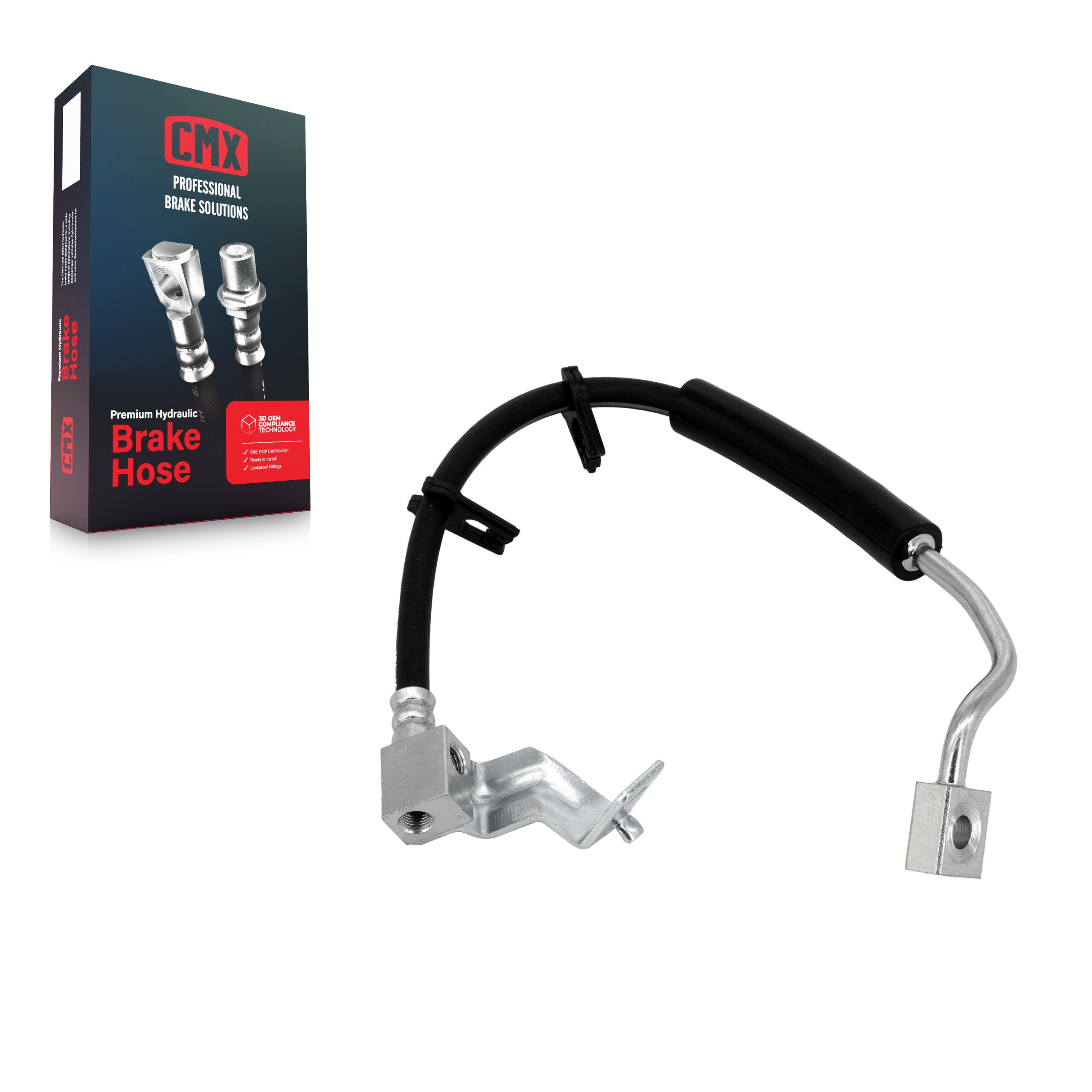 CMX 12-H380555 Brake Hydraulic Hose for 1997-2004 Ford F-150 Heritage, Ford F-150, Ford F-250 - Front Left