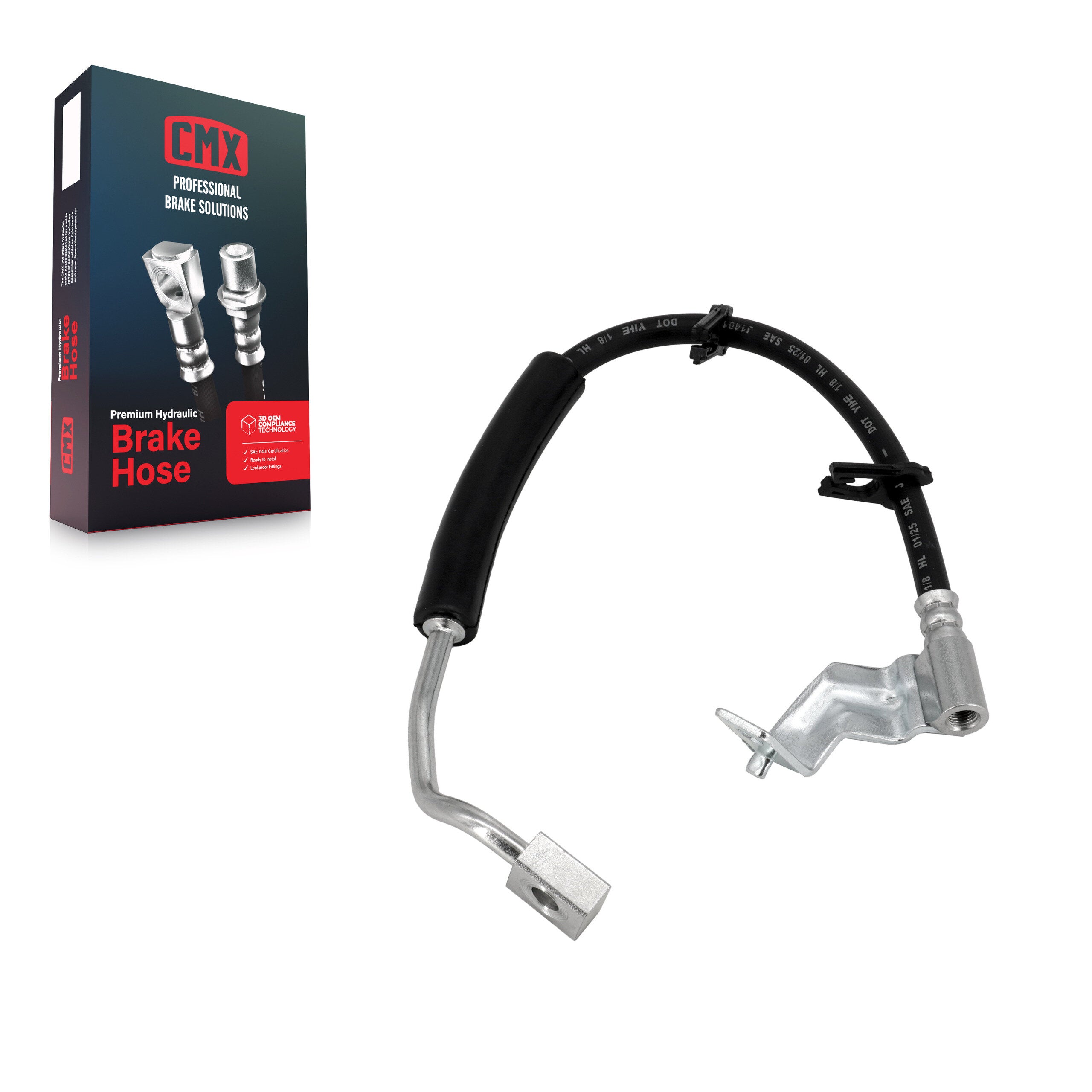CMX 12-H380556 Brake Hydraulic Hose for 1997-2004 Ford F-150 Heritage, Ford Expedition, Lincoln Navigator - Front Right