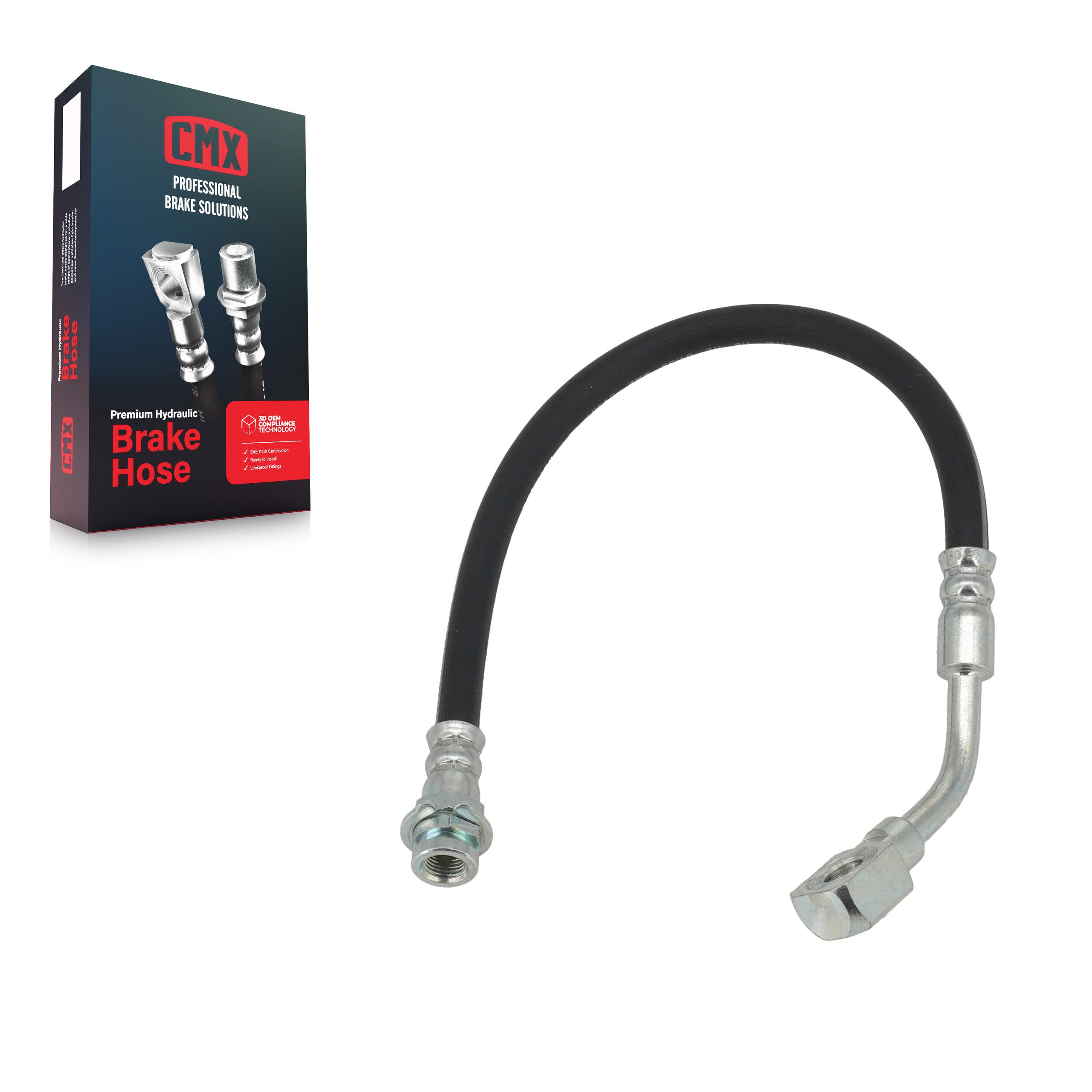 CMX 12-H380581 Brake Hydraulic Hose for 1997-2009 Buick Allure, Buick LaCrosse, Pontiac Grand Prix - Front