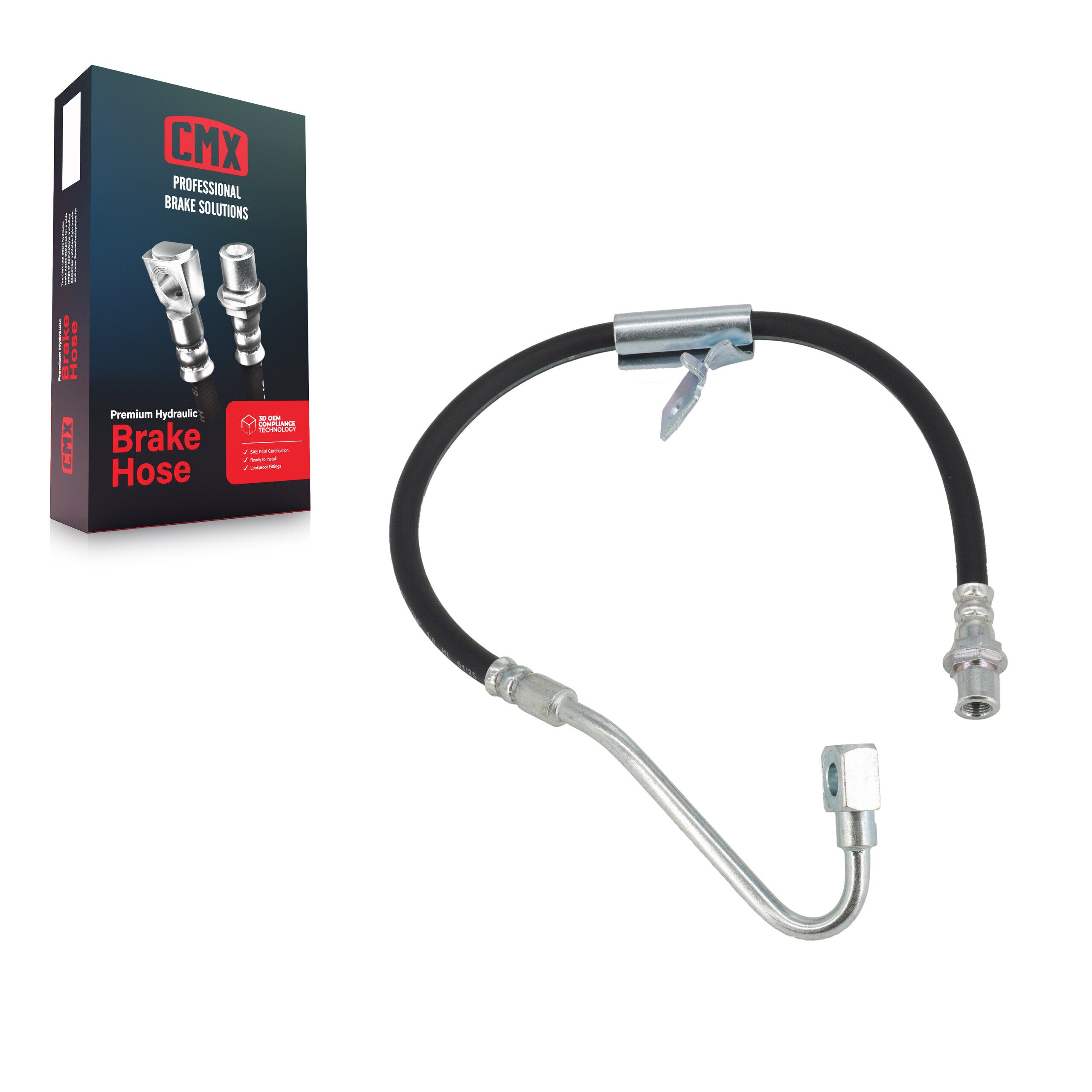 CMX 12-H381032 Brake Hydraulic Hose for 1997-2000 Chevrolet Blazer, GMC Jimmy, Oldsmobile Bravada - Front Left