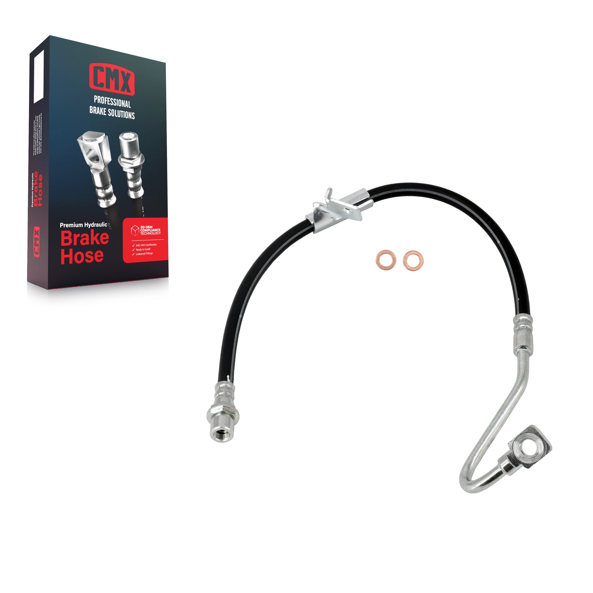 CMX 12-H381033 Brake Hydraulic Hose for 1997-2000 Chevrolet Blazer, GMC Jimmy, Oldsmobile Bravada - Front Right