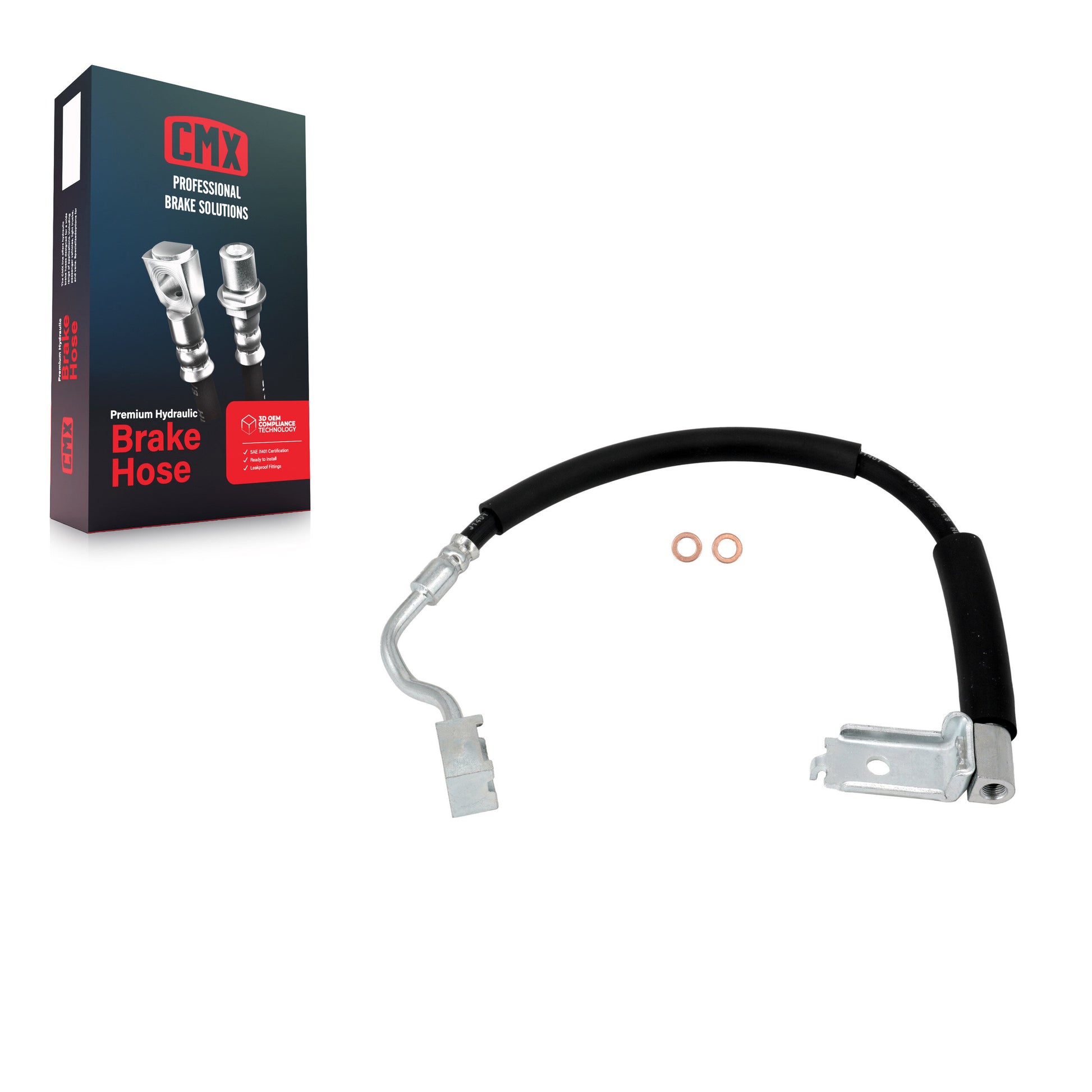 CMX 12-H381134 Brake Hydraulic Hose for 1998-2011 Ford Ranger, Mazda B3000, Mazda B2300 - Front Left, Front Right