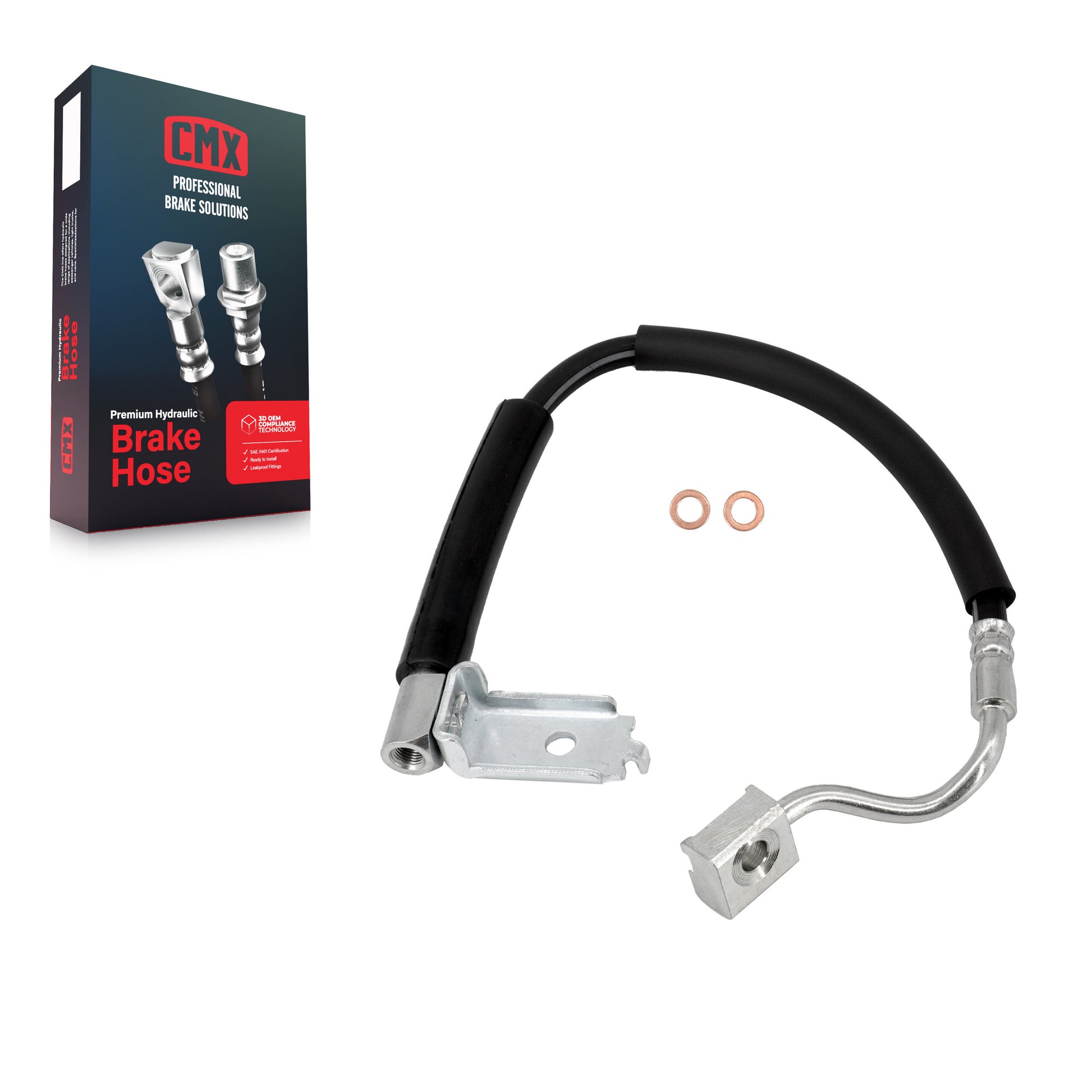 CMX 12-H381135 Brake Hydraulic Hose for 1998-2011 Ford Ranger, Mazda B3000, Mazda B2300 - Front Right