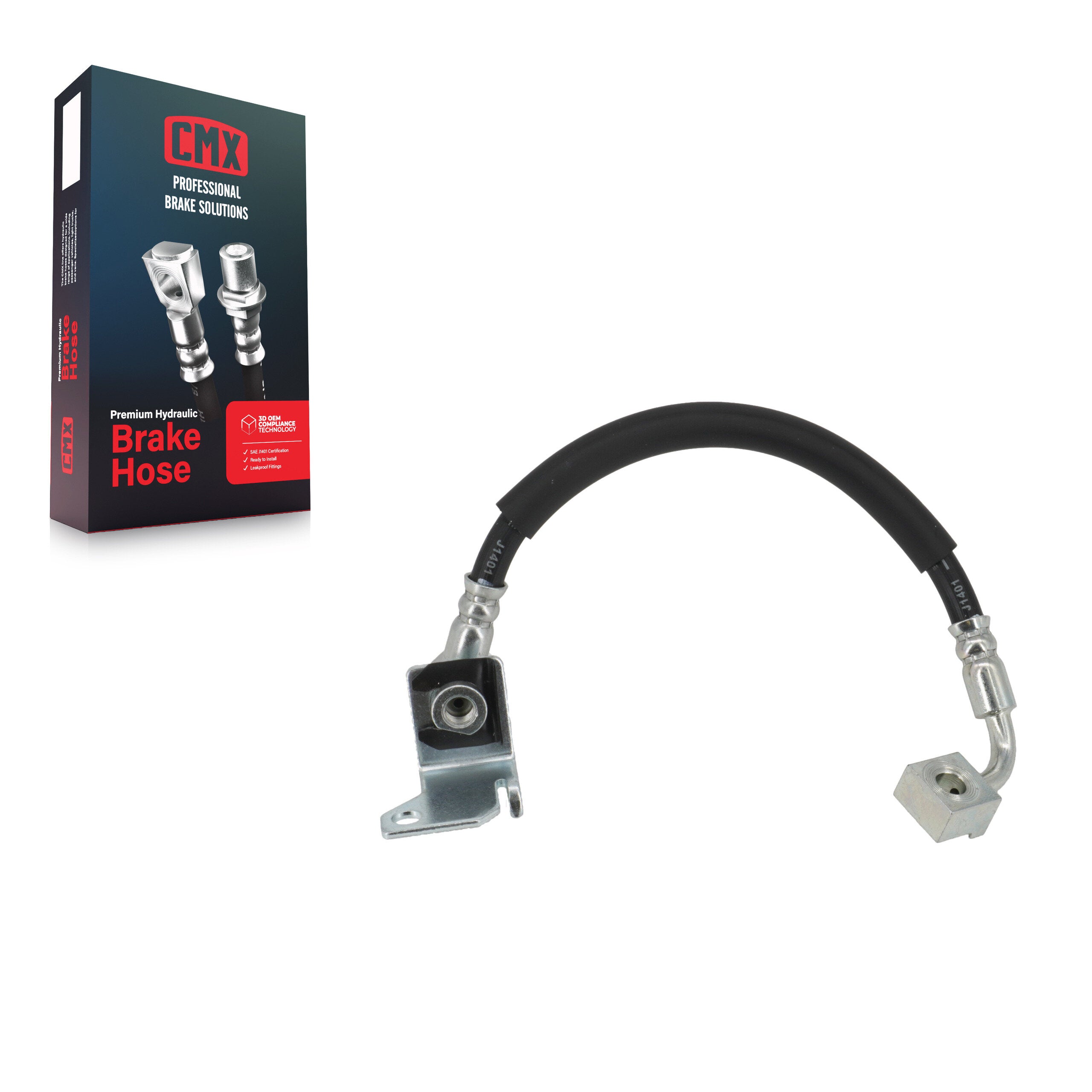 CMX 12-H381157 Brake Hydraulic Hose for 1996-2011 Mazda B4000, Ford Ranger, Ford Explorer - Front Right