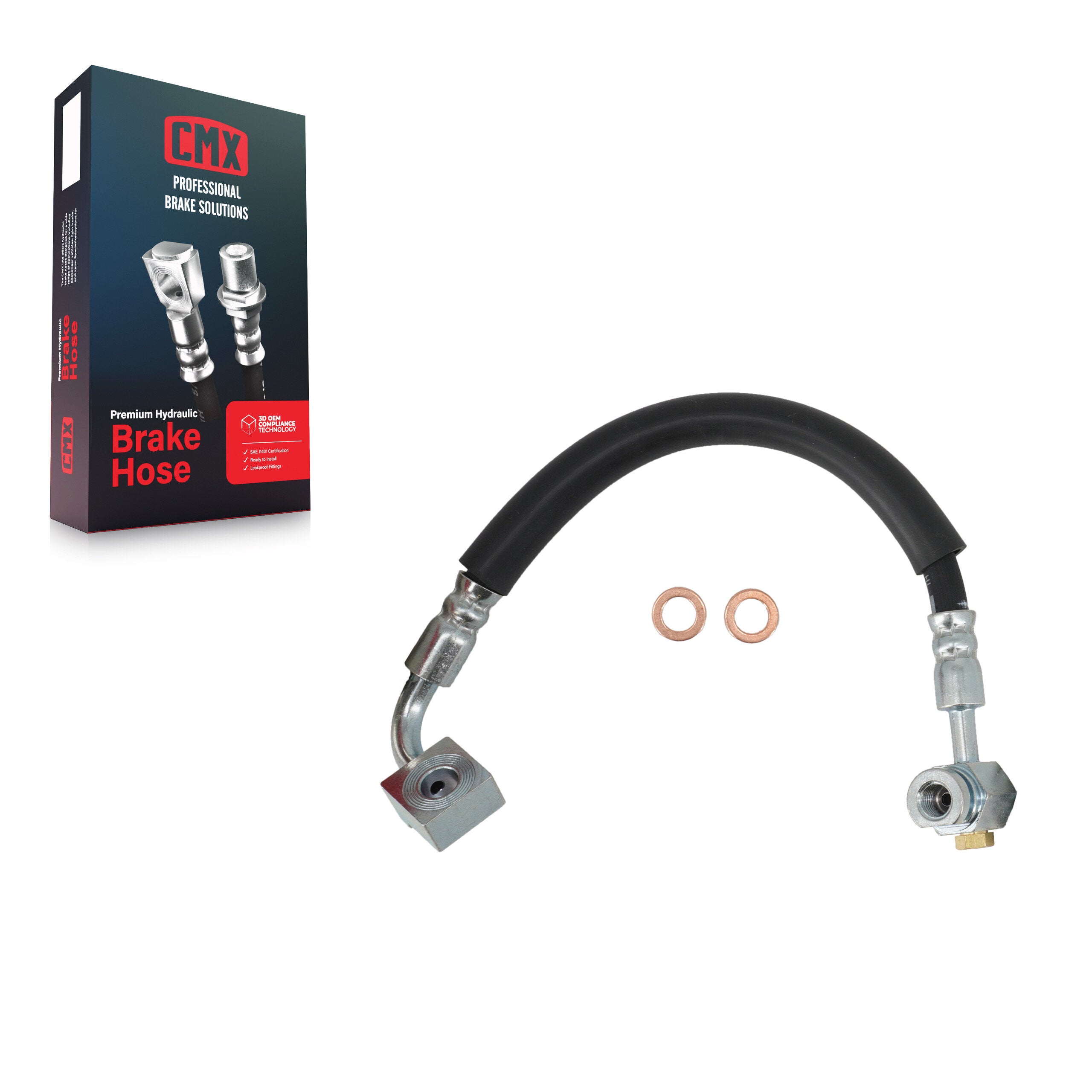 CMX 12-H381158 Brake Hydraulic Hose for 1996-2011 Mazda B4000, Ford Ranger, Ford Explorer - Front Left
