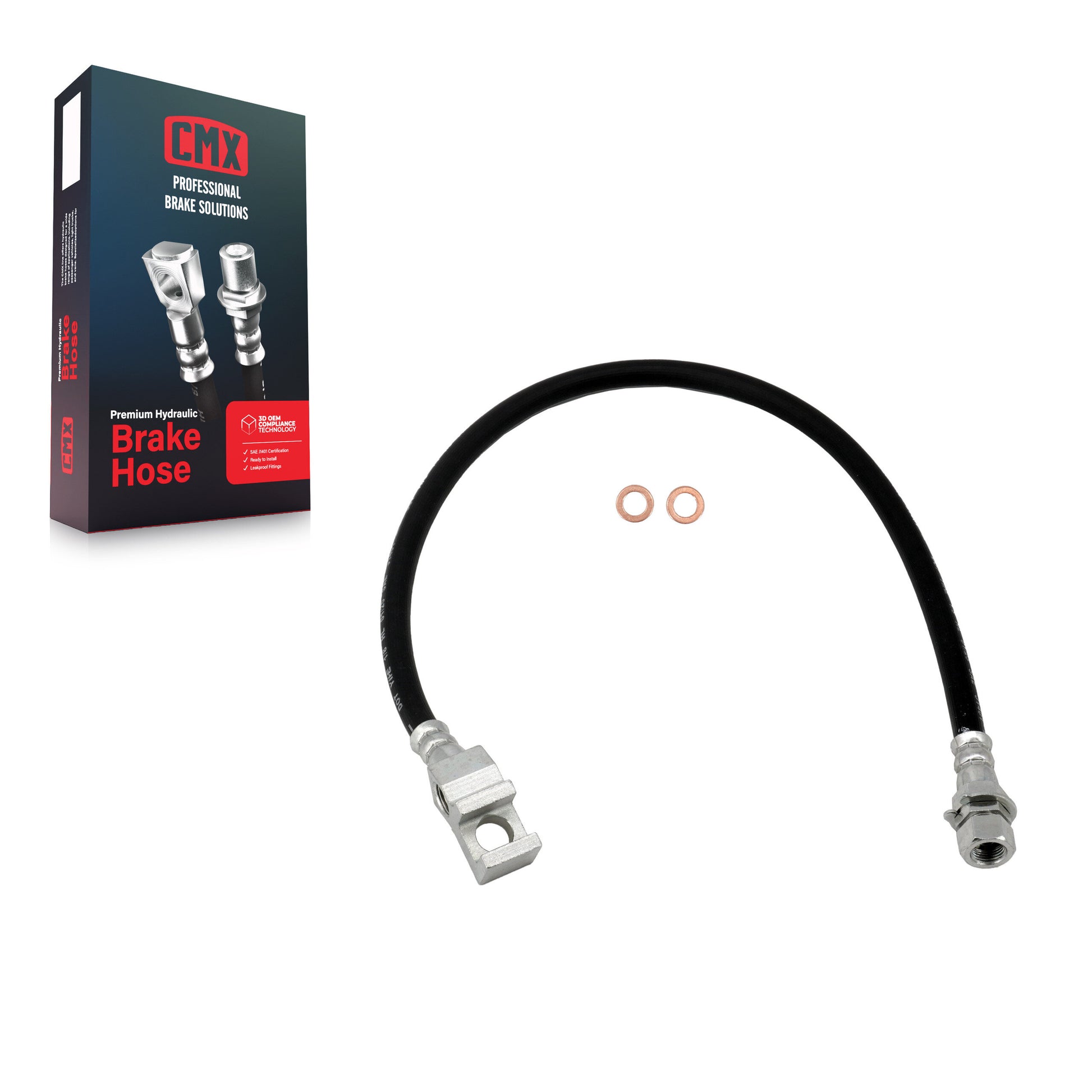 CMX 12-H381164 Brake Hydraulic Hose for 1999-2005 Ford Excursion, Ford F-250 Super Duty, Ford F-350 Super Duty - Rear Center