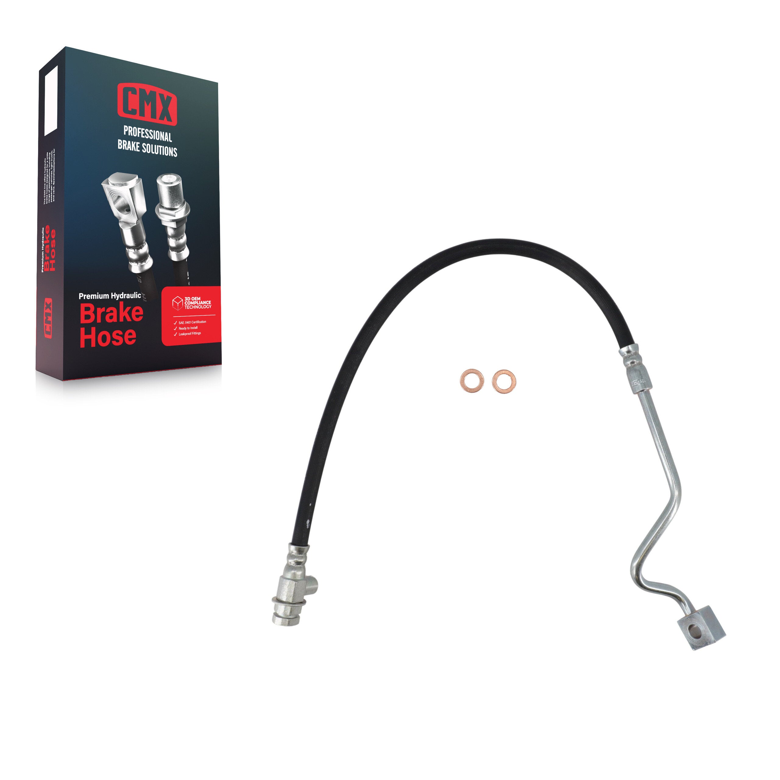 CMX 12-H381184 Brake Hydraulic Hose for 1999-2001 Ford F-250 Super Duty, Ford F-350 Super Duty - Front Left