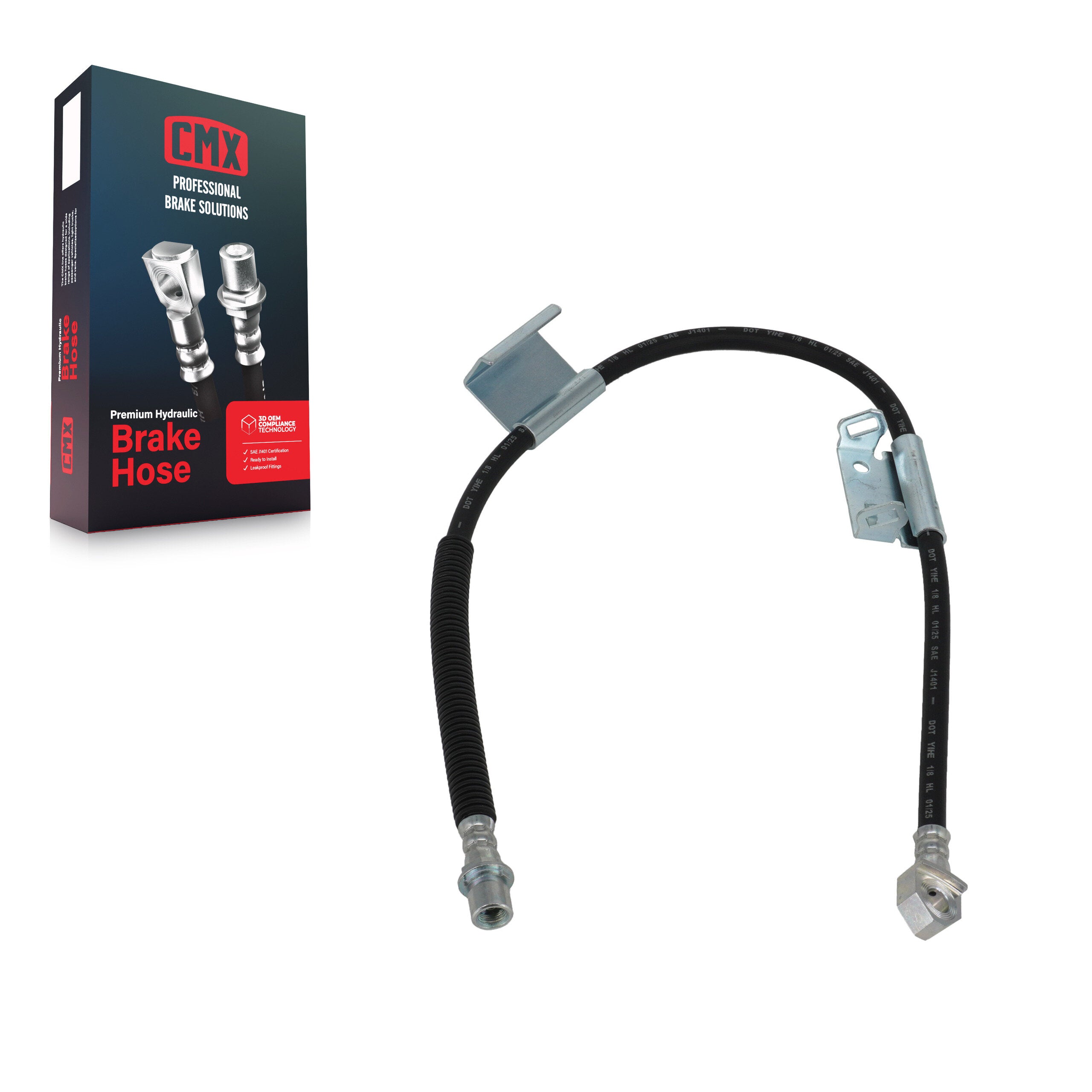 CMX 12-H381298 Brake Hydraulic Hose for 1999-2007 Chevrolet Silverado 1500 Classic, GMC Sierra 1500 Classic, Chevrolet Silverado 1500 - Front Left