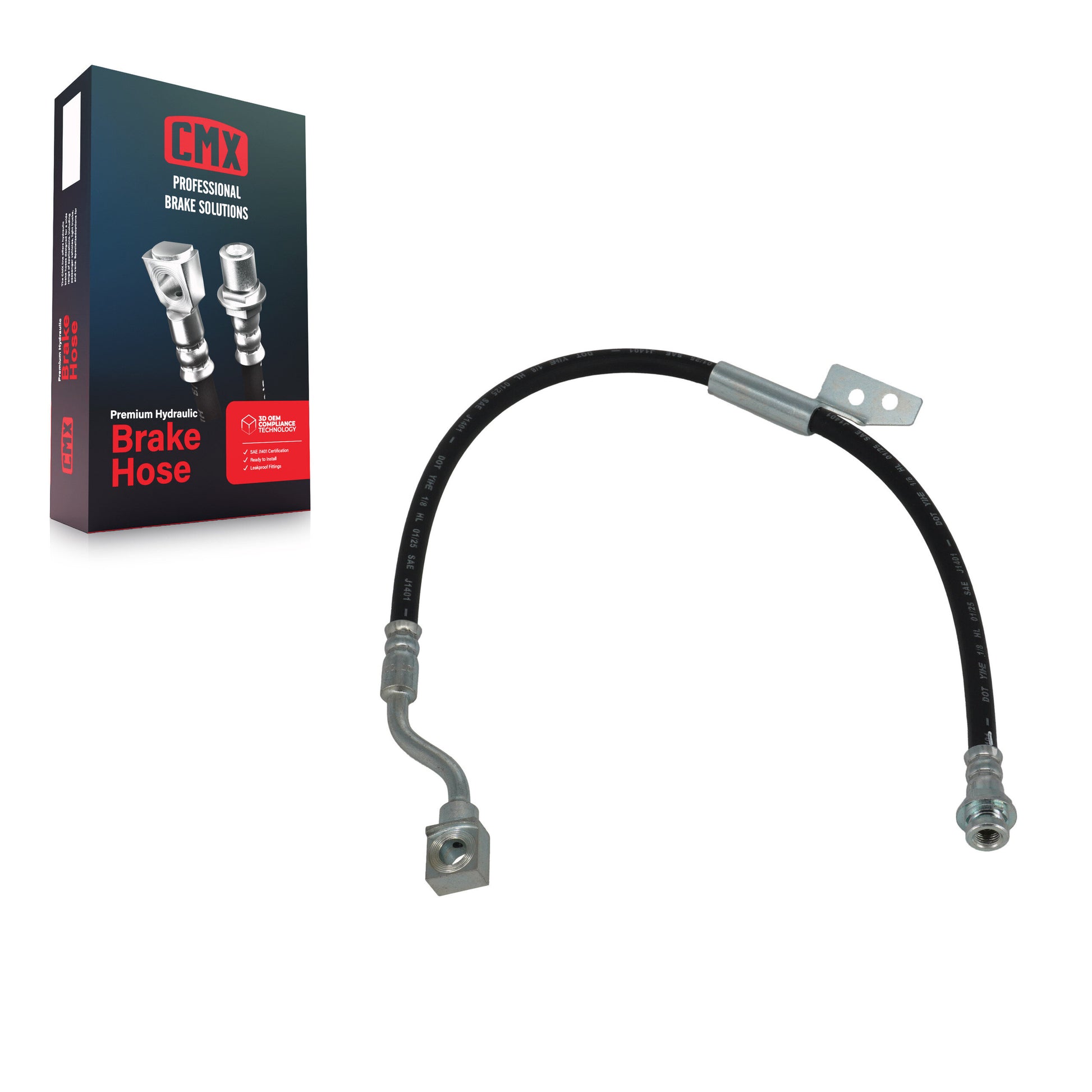 CMX 12-H38620 Brake Hydraulic Hose for 1988-2000 Chevrolet C1500, GMC Yukon, Chevrolet Tahoe - Front Left