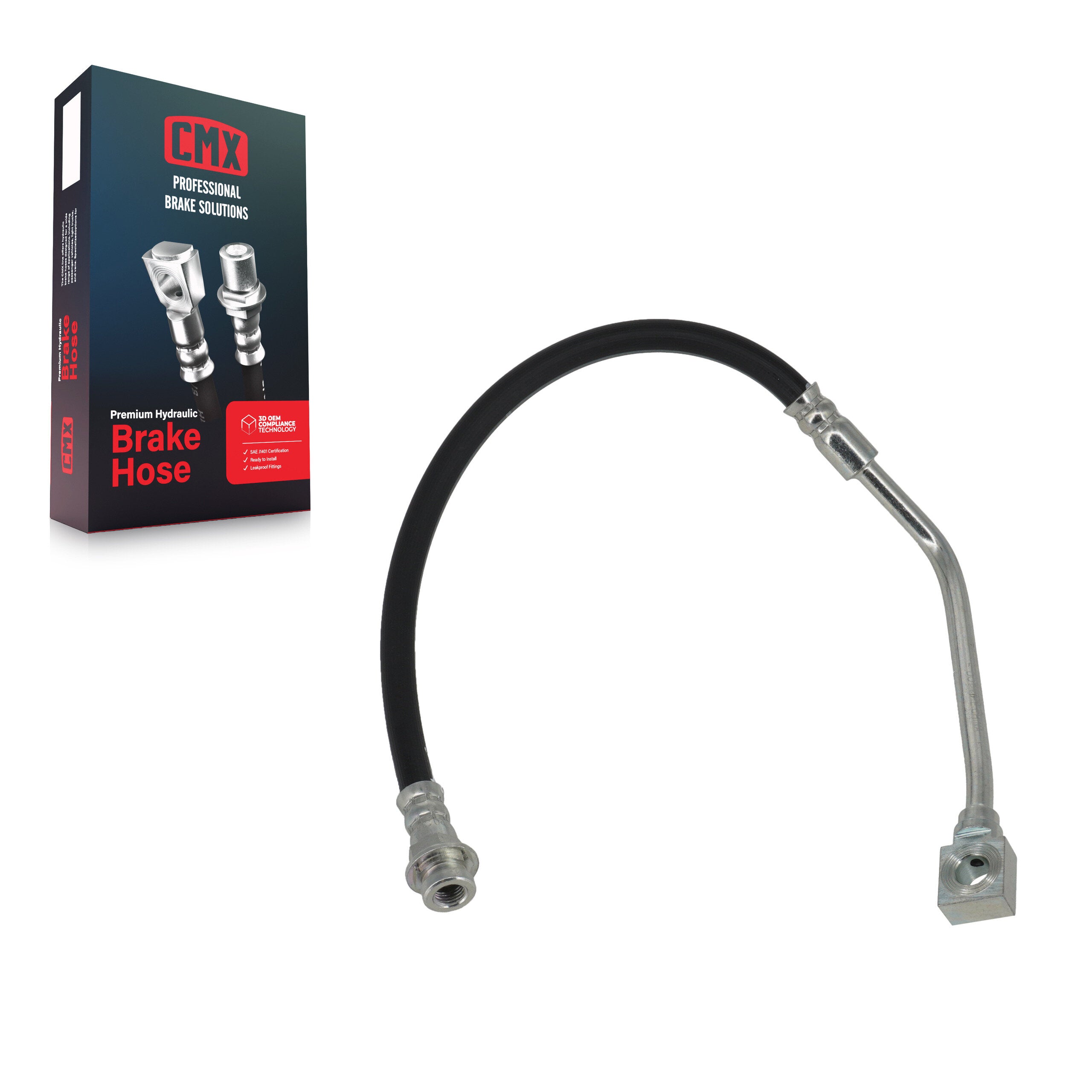 CMX 12-H38665 Brake Hydraulic Hose for 1988-2000 Chevrolet Tahoe, GMC Yukon, Cadillac Escalade - Front Right
