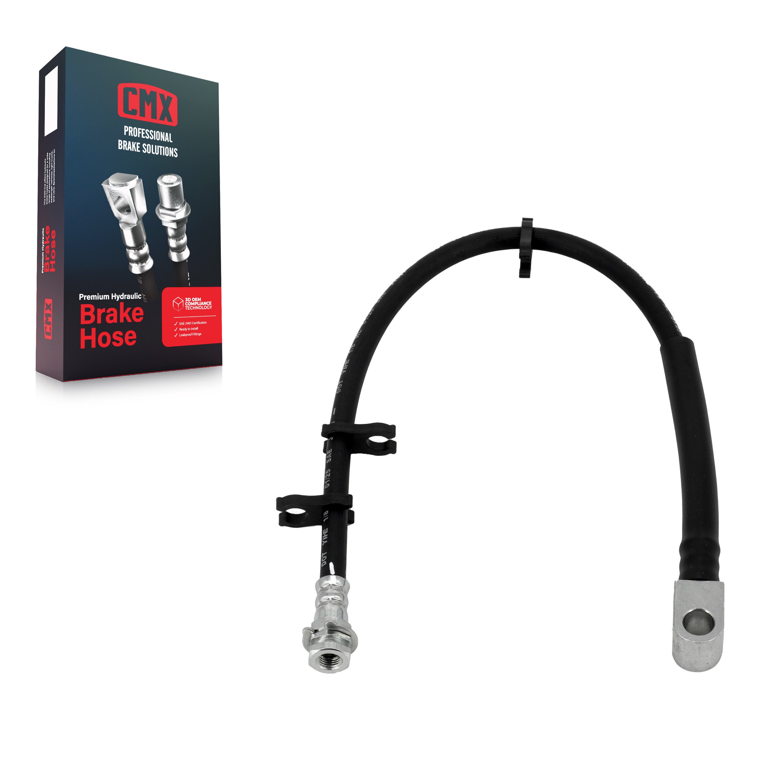 CMX 12-H38867 Brake Hydraulic Hose for 1989-1997 Ford F-250, Ford F-250 HD, Ford F-350 - Rear Center