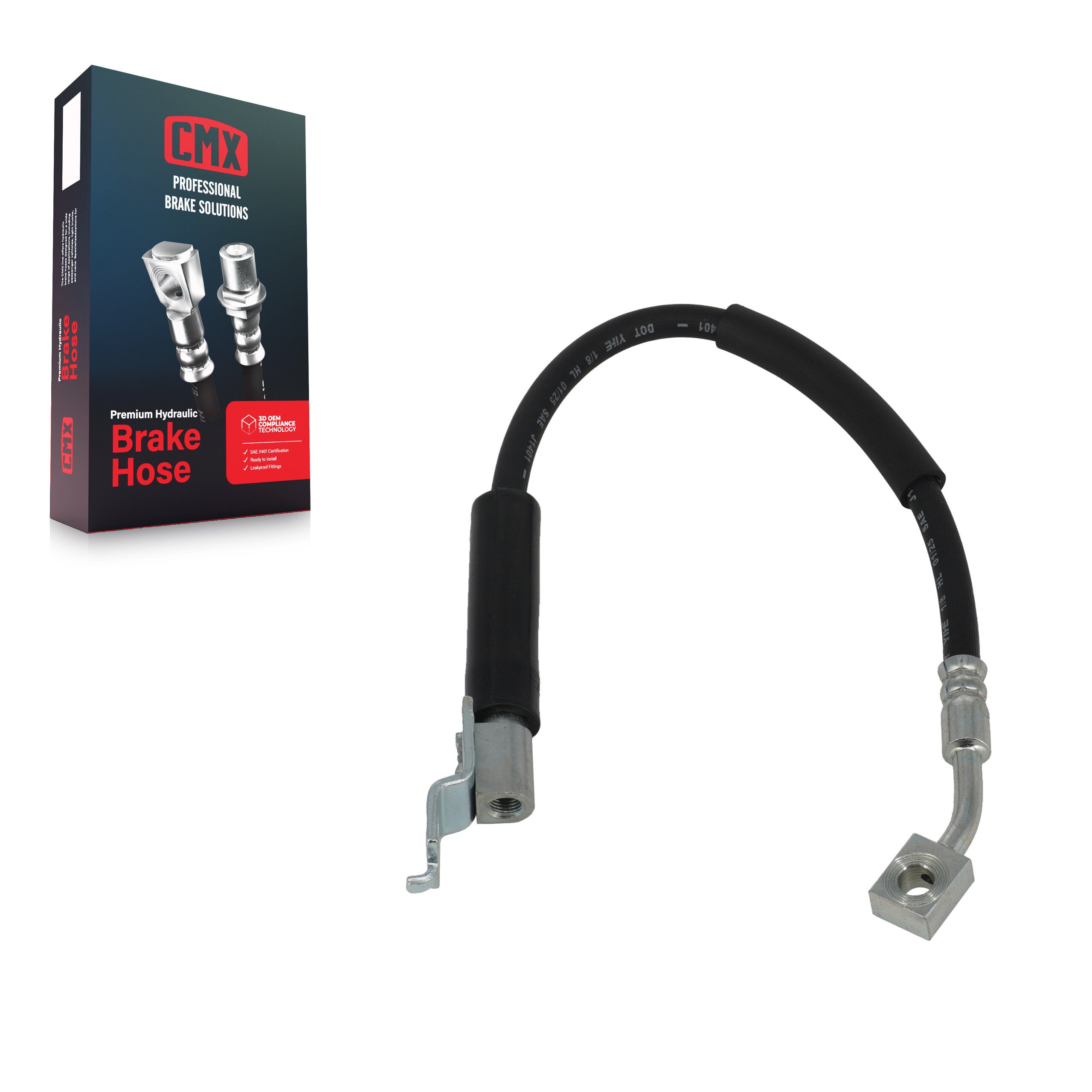 CMX 12-H38895 Brake Hydraulic Hose for 1990-2006 Jeep Wrangler, Jeep Cherokee, Jeep Grand Cherokee - Front Left