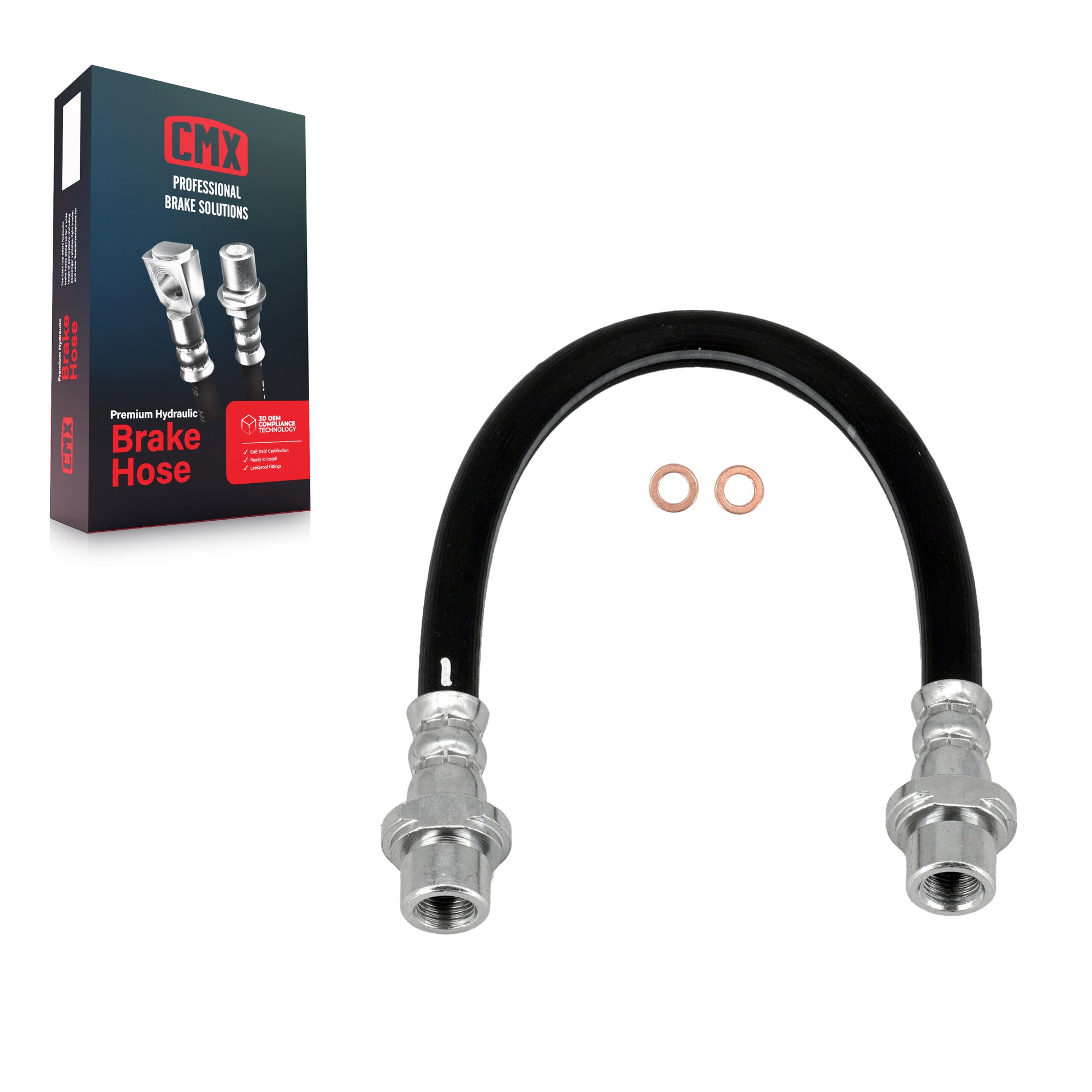 CMX 12-H38986 Brake Hydraulic Hose for 1991-2023 Toyota Yaris, Toyota Tacoma, Toyota Prius C - Rear Right, Front, Rear