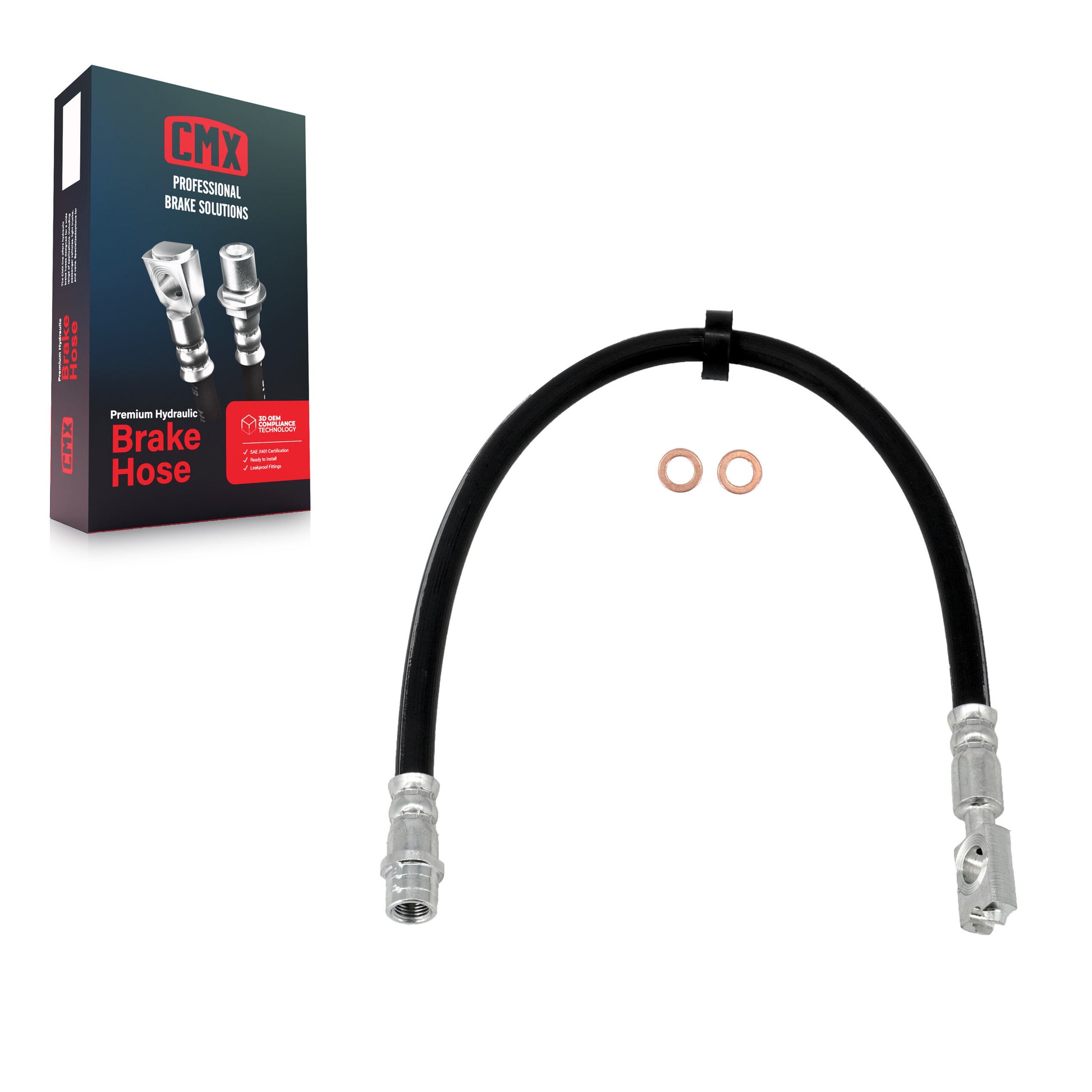CMX 12-H620001 Brake Hydraulic Hose for 1998-2013 Volkswagen Golf, Volkswagen Jetta, Volkswagen Beetle - Front