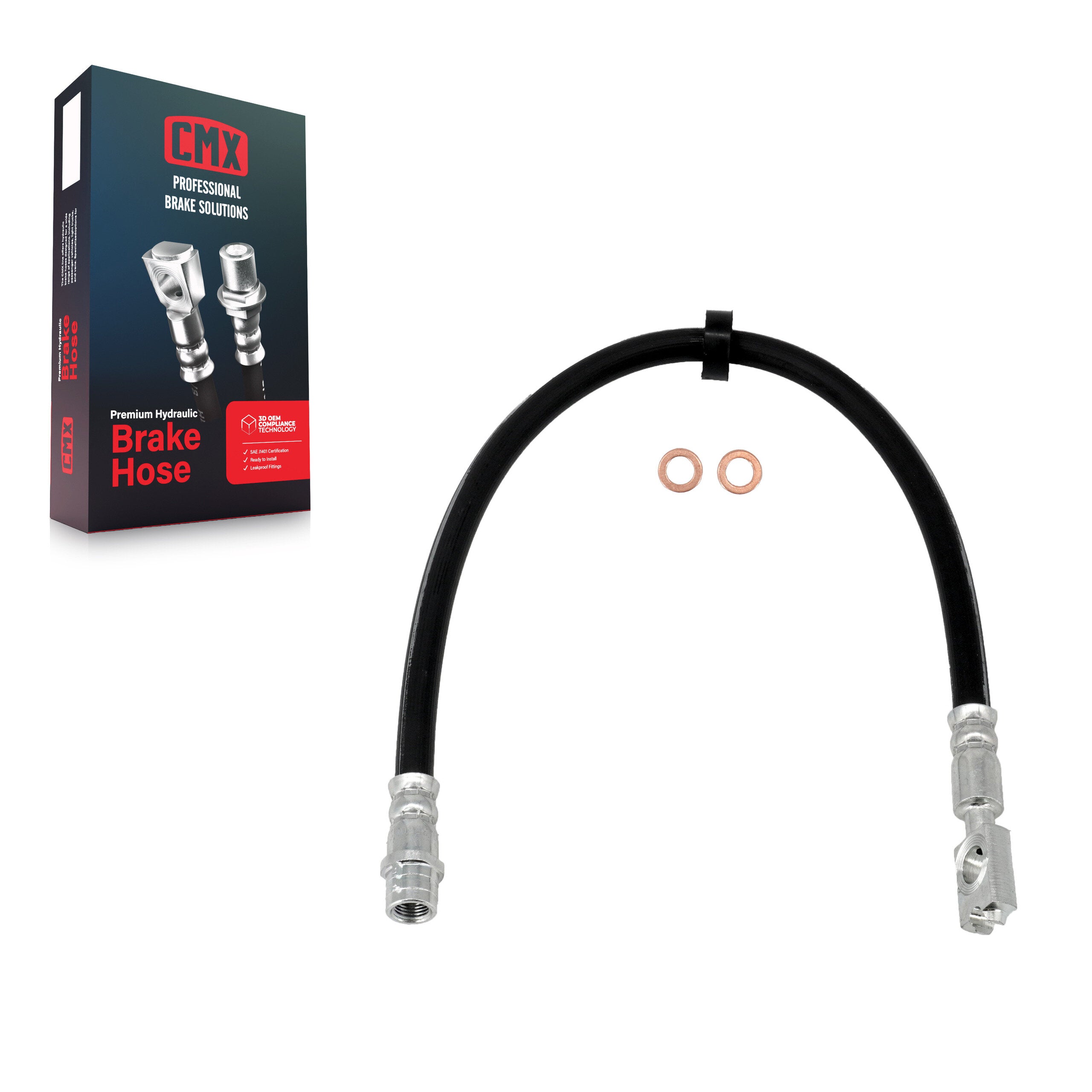 CMX 12-H620001 Brake Hydraulic Hose for 1998-2013 Volkswagen Golf, Volkswagen Jetta, Volkswagen Beetle - Front
