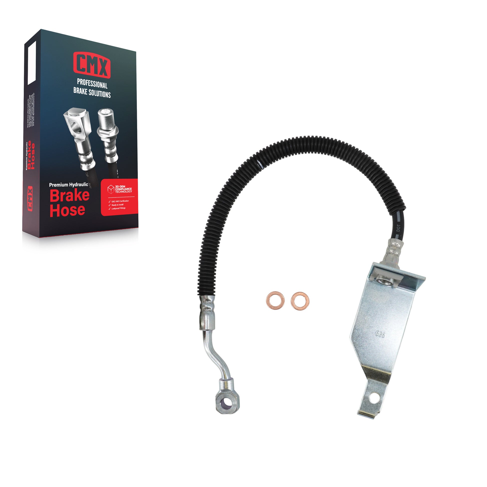 CMX 12-H620043 Brake Hydraulic Hose for 2001-2007 Chevrolet Silverado 3500 Classic, GMC Sierra 3500 Classic, Chevrolet Silverado 3500 - Rear Right