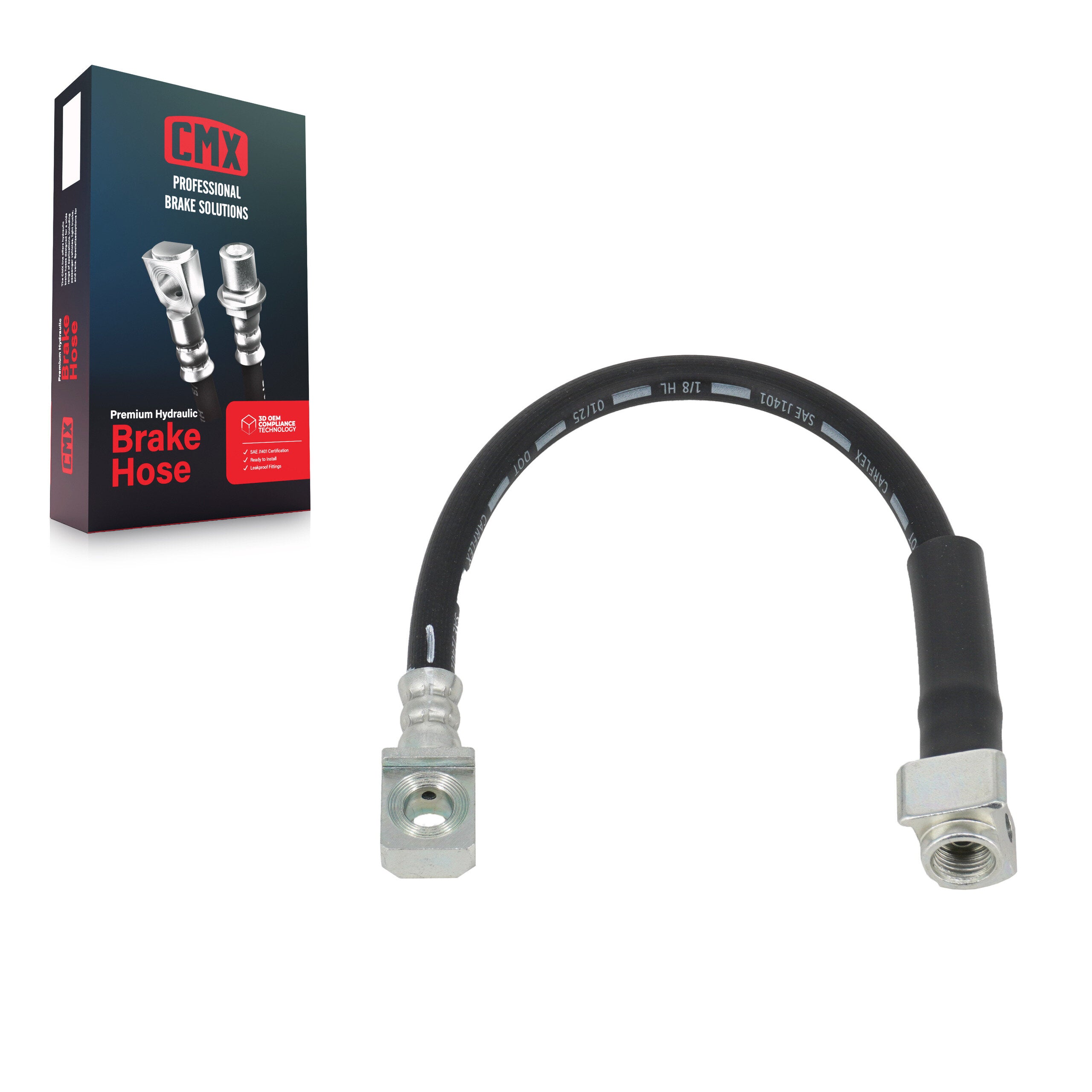 CMX 12-H620046 Brake Hydraulic Hose for 2002-2009 Saab 9-7x, Buick Rainier, GMC Envoy XUV - Rear Right
