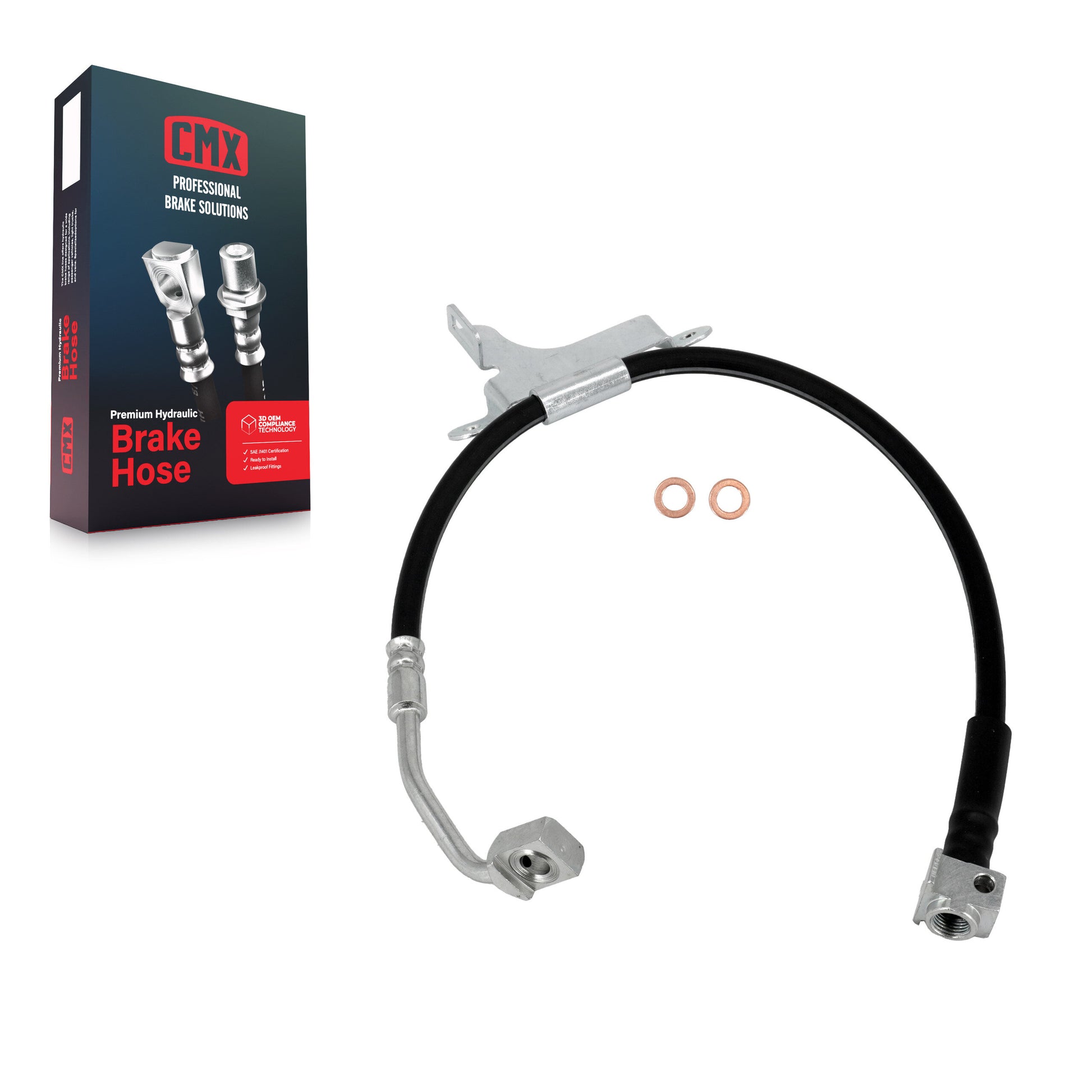 CMX 12-H620048 Brake Hydraulic Hose for 2002-2006 Saab 9-7x, Buick Rainier, GMC Envoy XUV - Front Right