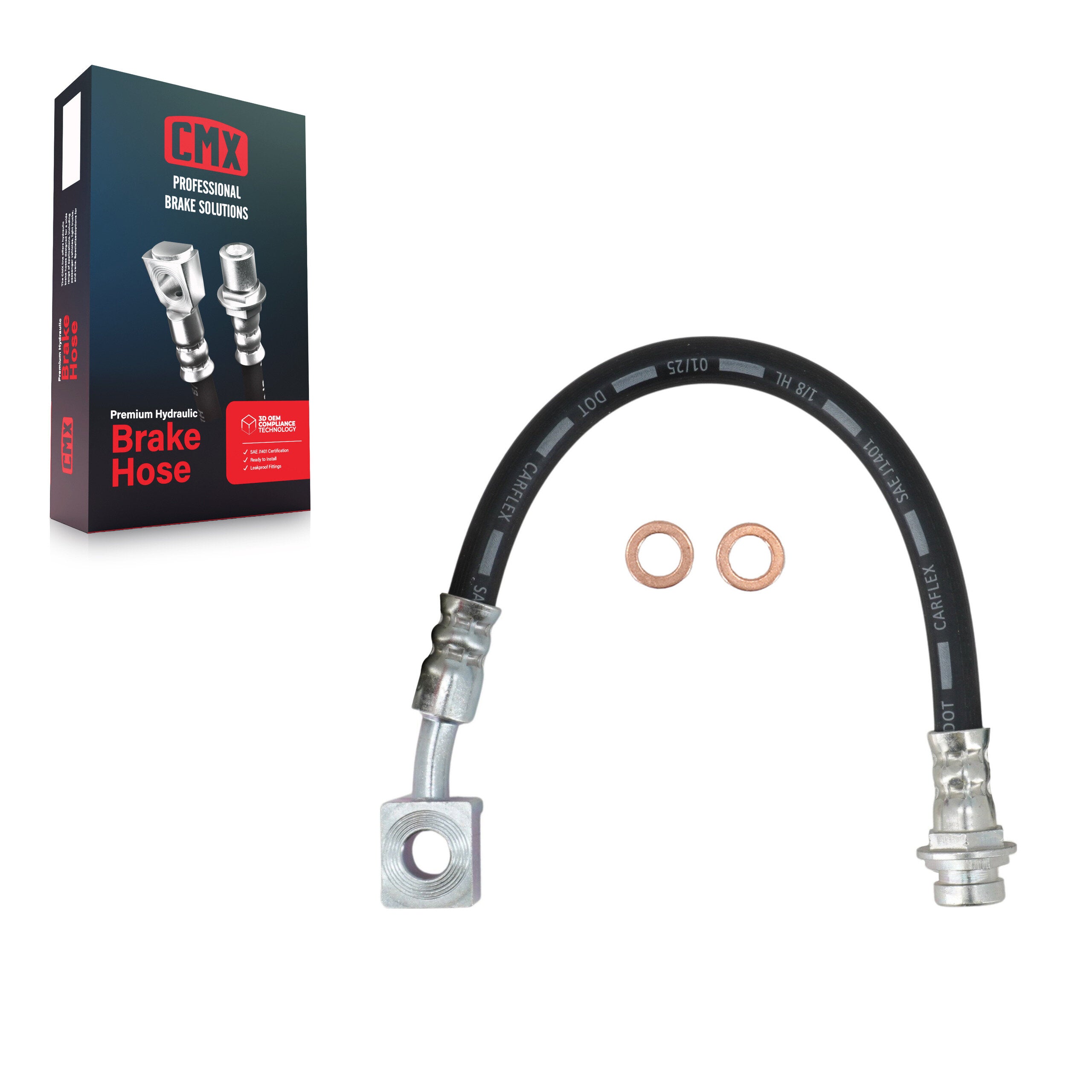 CMX 12-H620049 Brake Hydraulic Hose for 2000-2006 Cadillac Escalade, Cadillac Escalade ESV, Cadillac Escalade EXT - Rear Left Outer, Rear Left