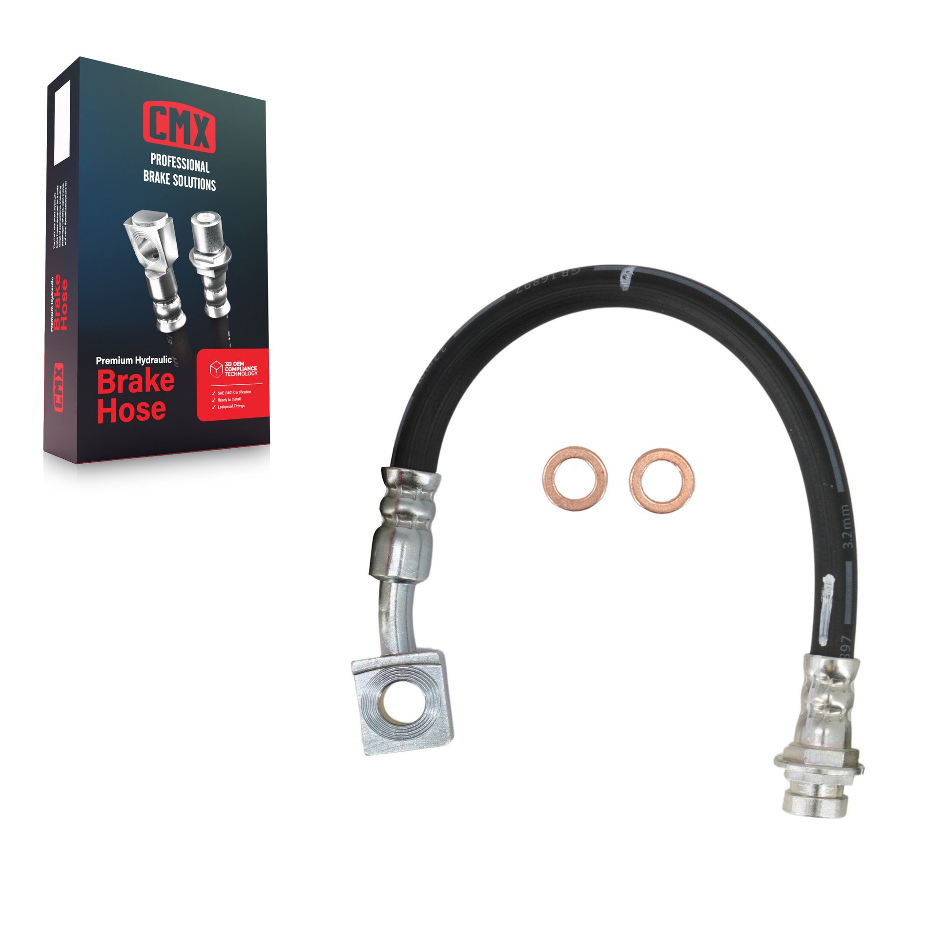 CMX 12-H620050 Brake Hydraulic Hose for 2000-2006 Cadillac Escalade, Cadillac Escalade ESV, Cadillac Escalade EXT - Rear Right Outer, Rear Right
