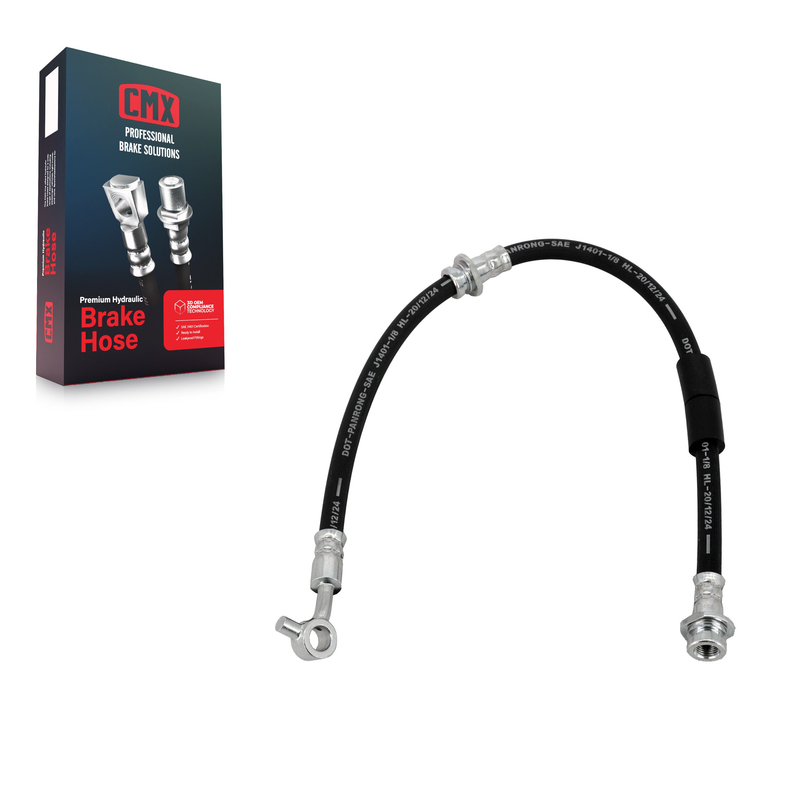 CMX 12-H620125 Brake Hydraulic Hose for 2001-2008 INFINITI I35, Nissan Altima, Nissan Maxima - Front Right