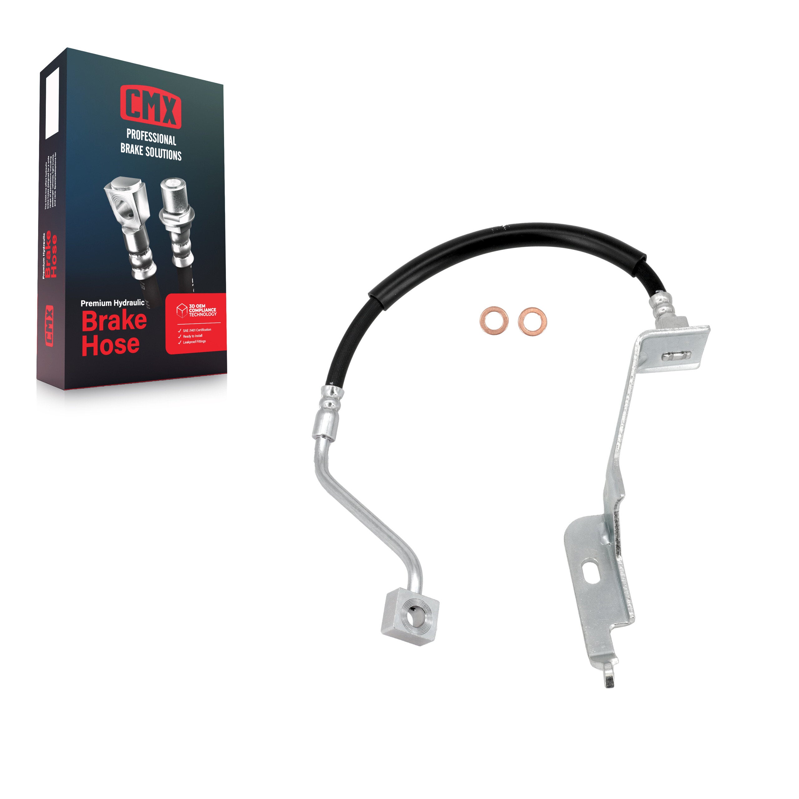 CMX 12-H620135 Brake Hydraulic Hose for 2001-2007 Chrysler Town & Country, Chrysler Voyager, Dodge Caravan - Front Right