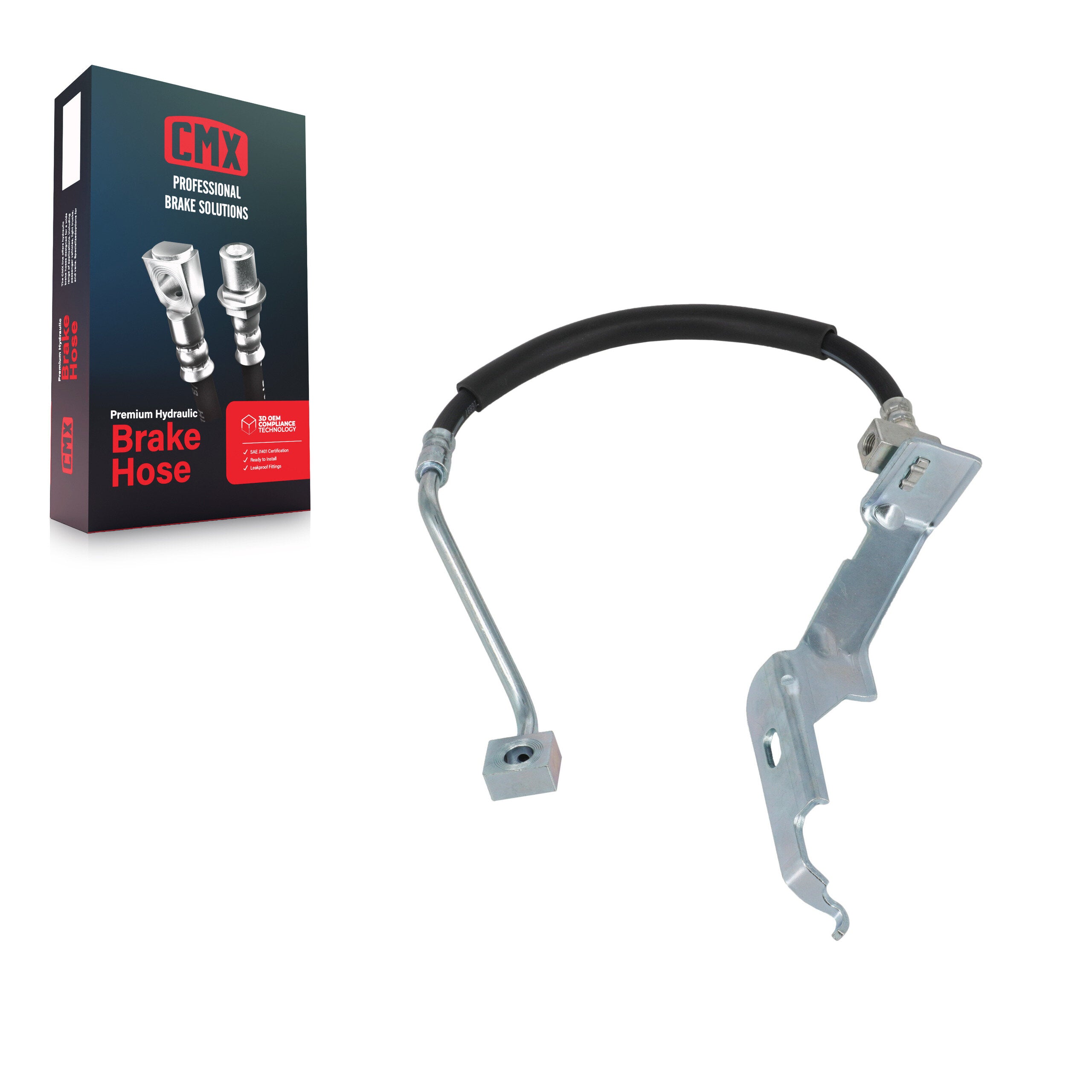 CMX 12-H620136 Brake Hydraulic Hose for 2001-2007 Chrysler Town & Country, Chrysler Voyager, Dodge Caravan - Front Left