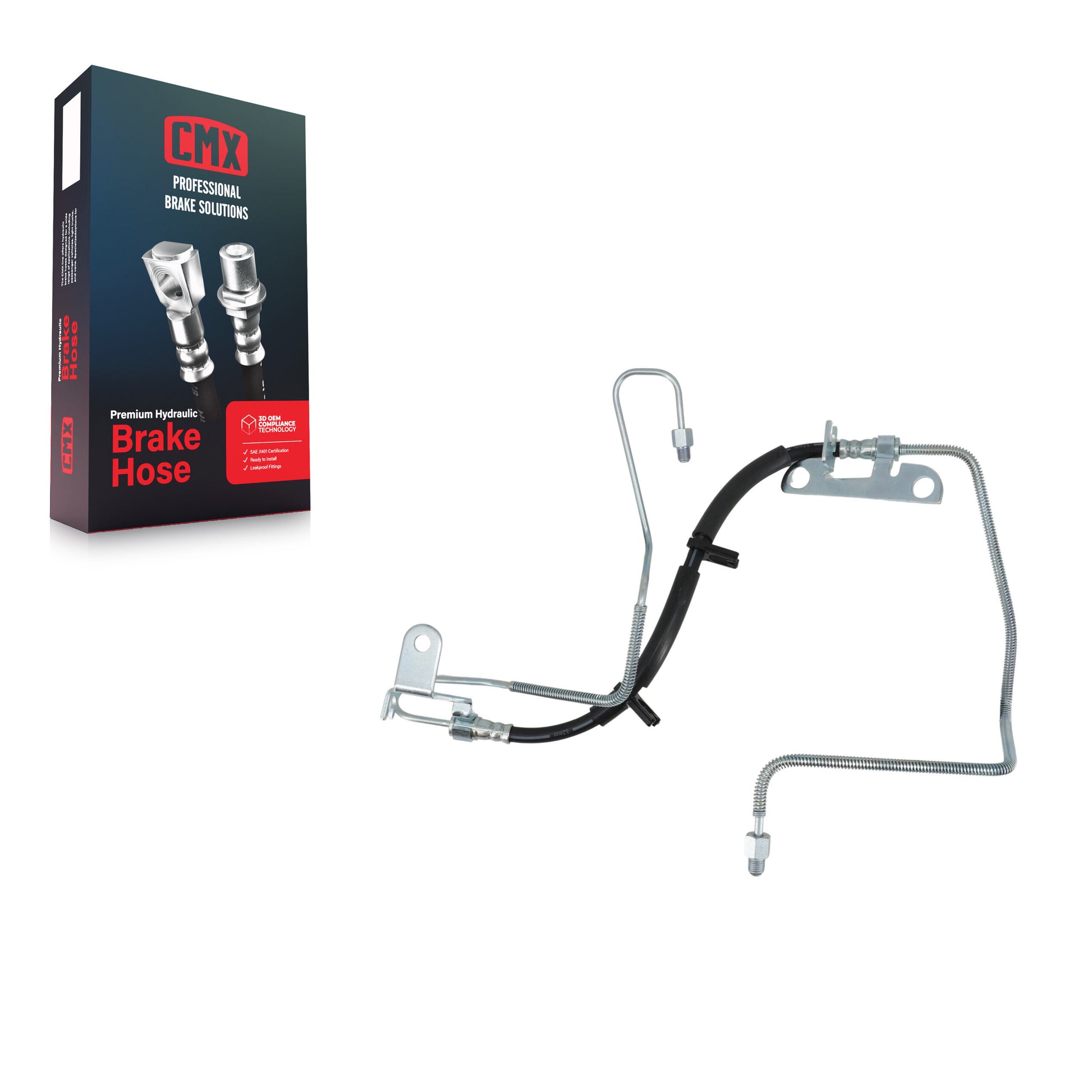 CMX 12-H620142 Brake Hydraulic Hose for 2001-2007 Chrysler Town & Country, Chrysler Voyager, Dodge Caravan - Rear Left