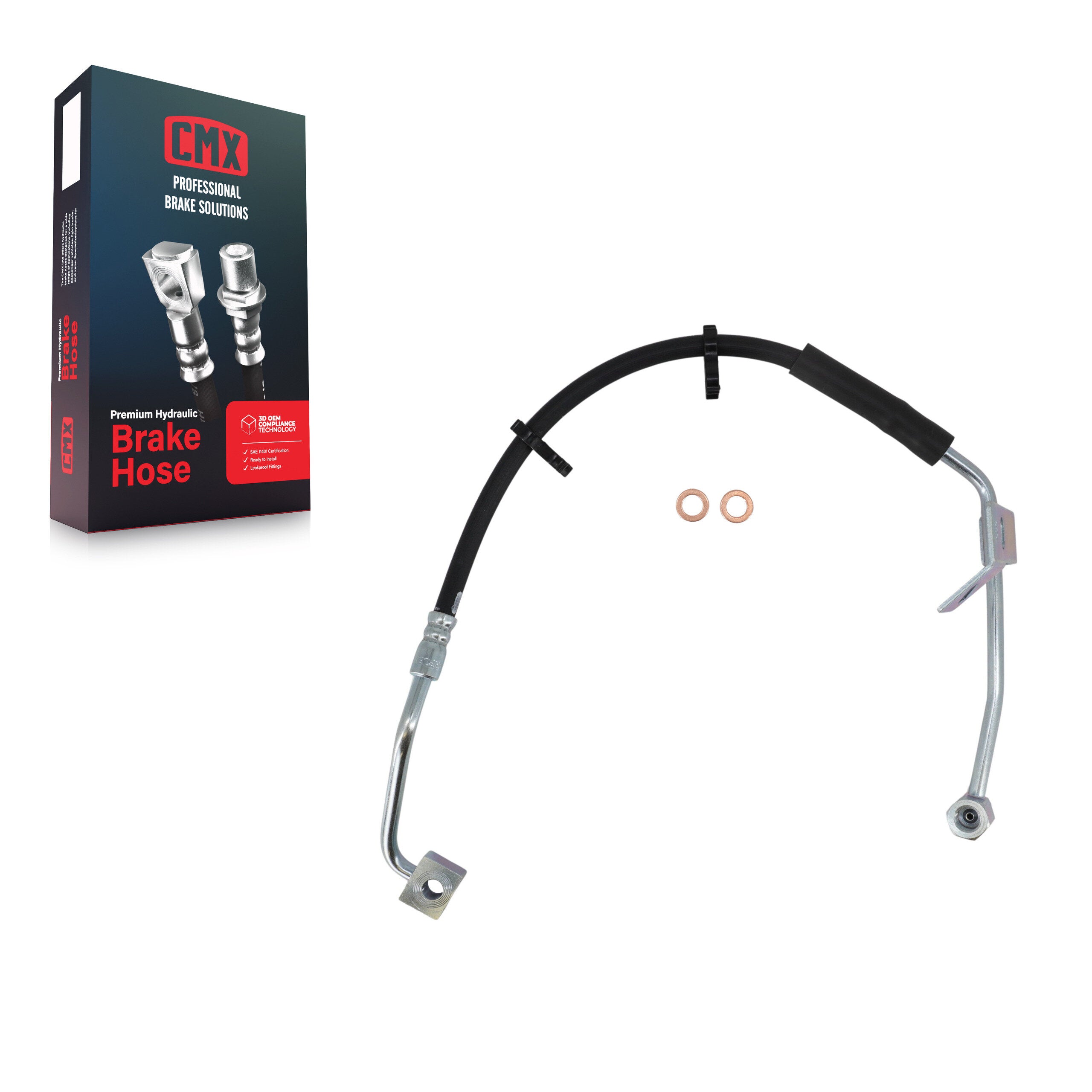 CMX 12-H620182 Brake Hydraulic Hose for 2002-2005 Dodge Ram 1500 - Front Left