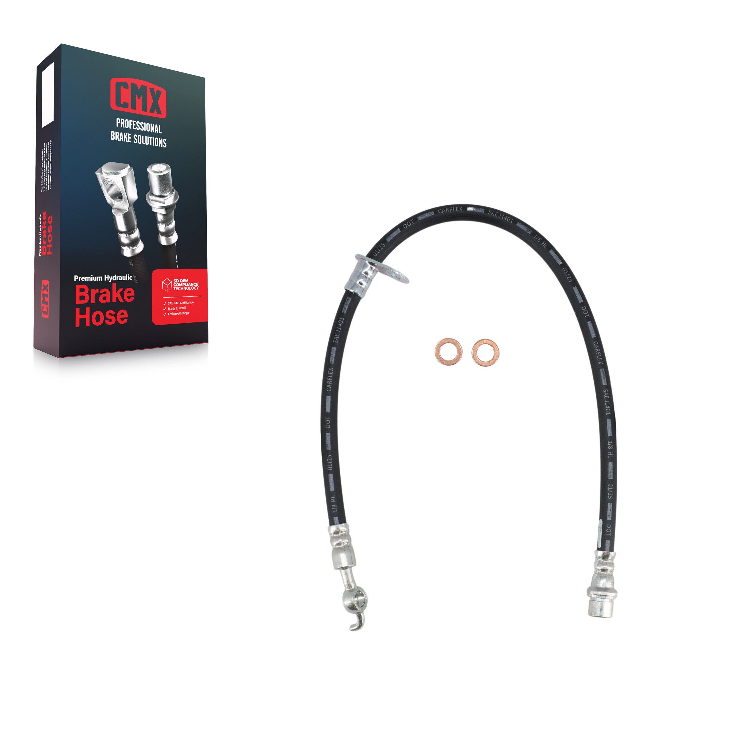 CMX 12-H620227 Brake Hydraulic Hose for 2002-2013 Lexus HS250h, Lexus ES350, Toyota Camry - Rear Right