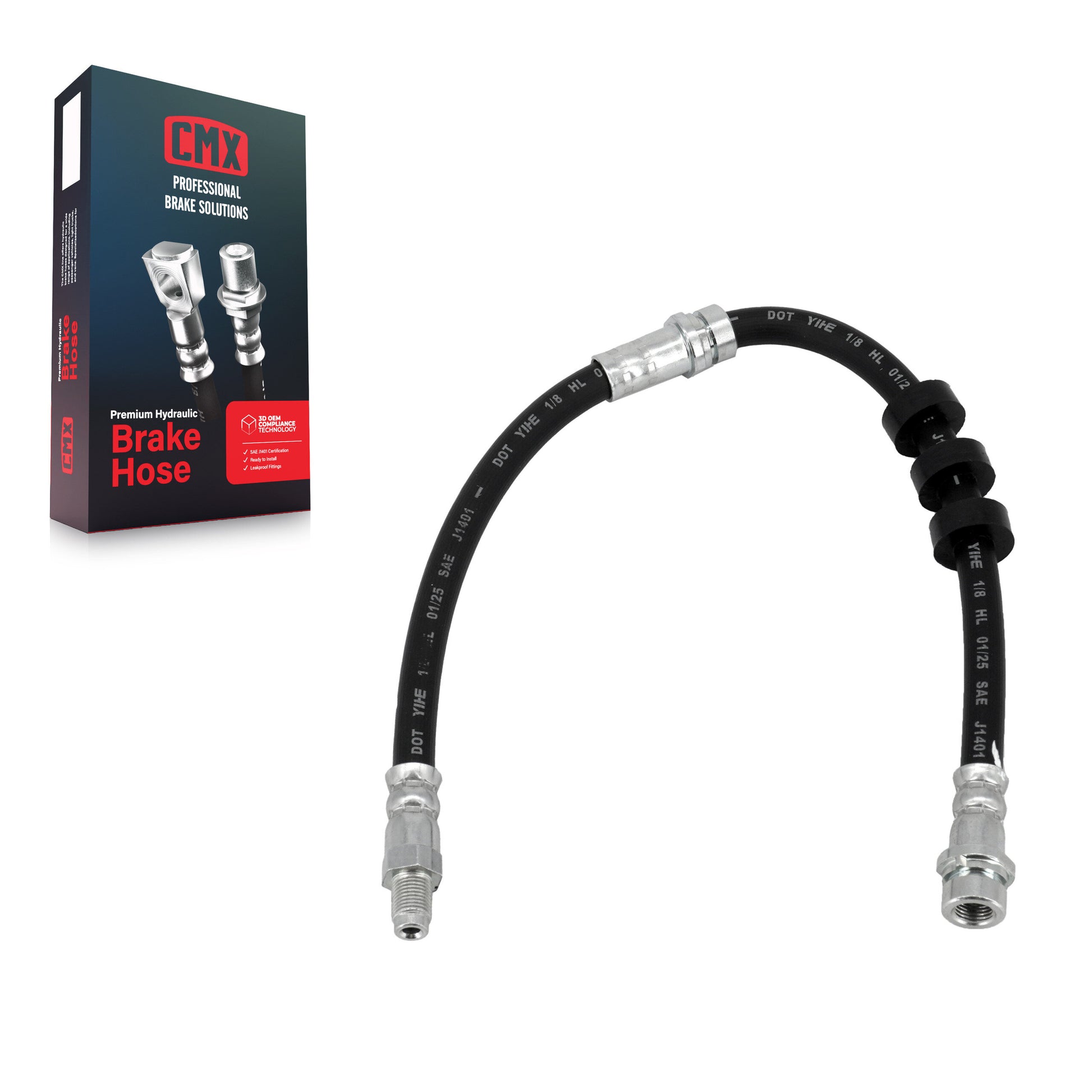 CMX 12-H620317 Brake Hydraulic Hose for 2001-2007 Mercury Mariner, Ford Escape, Mazda Tribute - Front