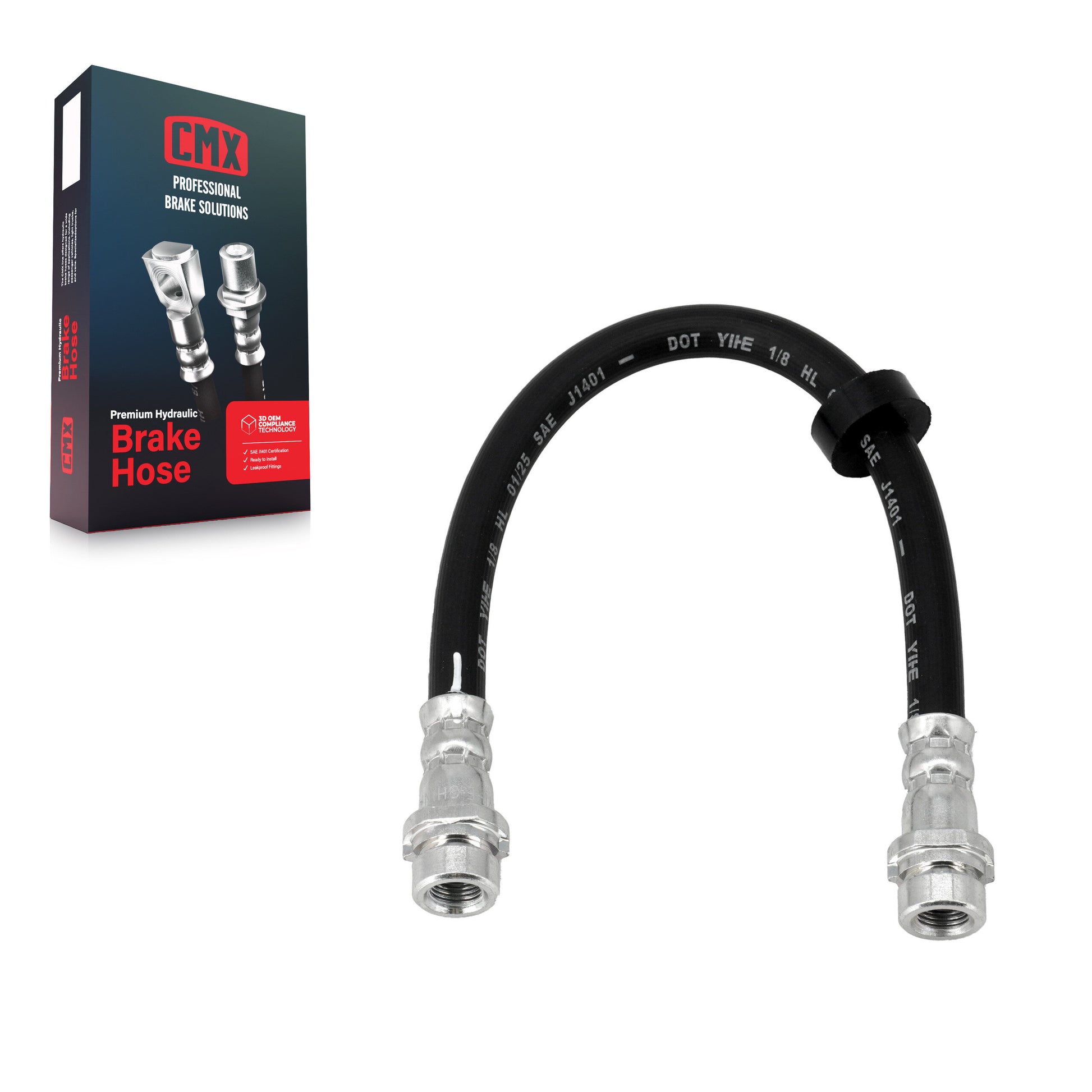 CMX 12-H620319 Brake Hydraulic Hose for 2001-2007 Ford Escape, Mazda Tribute, Mercury Mariner - Rear Left