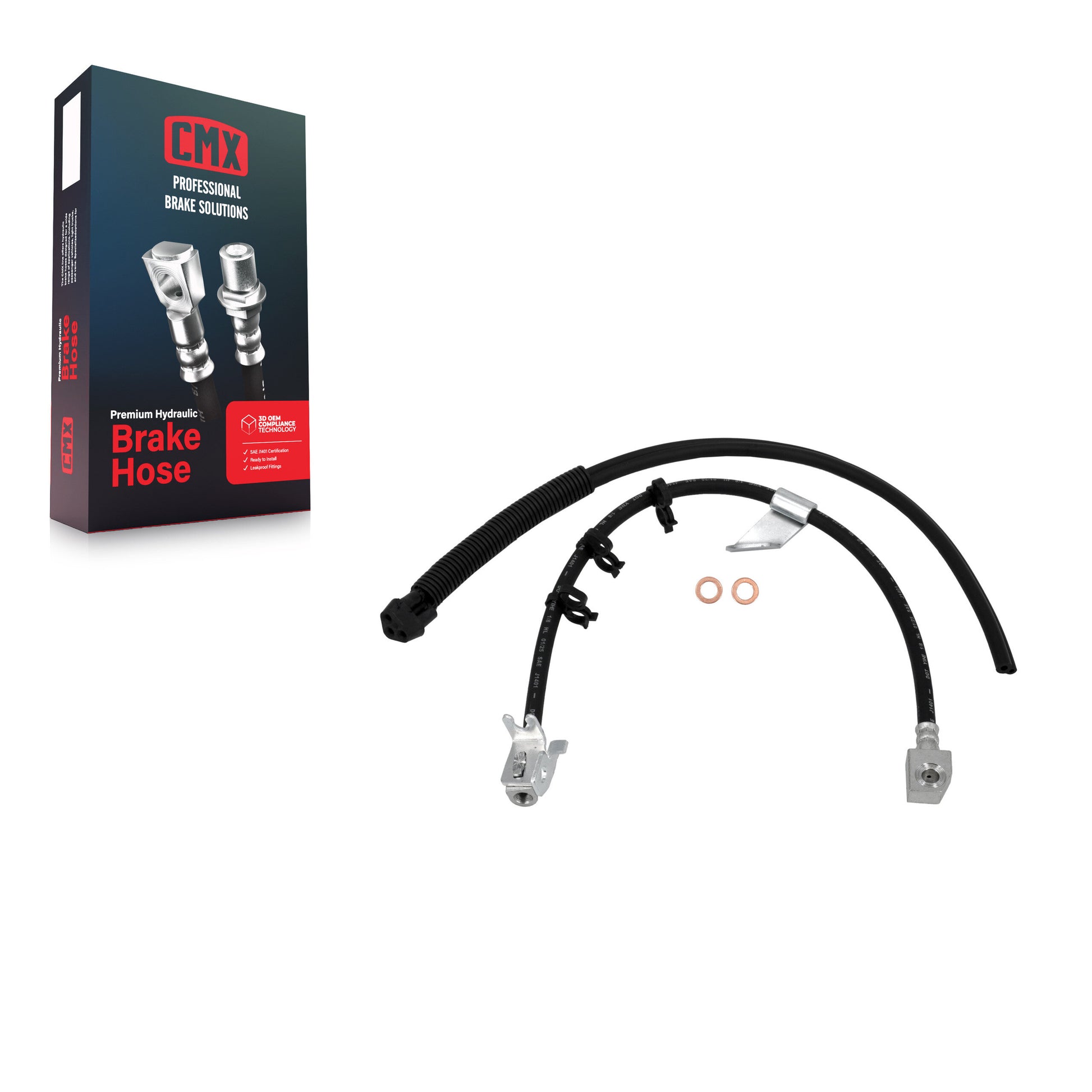 CMX 12-H620324 Brake Hydraulic Hose for 2002-2006 Ford Expedition, Lincoln Navigator - Front Left