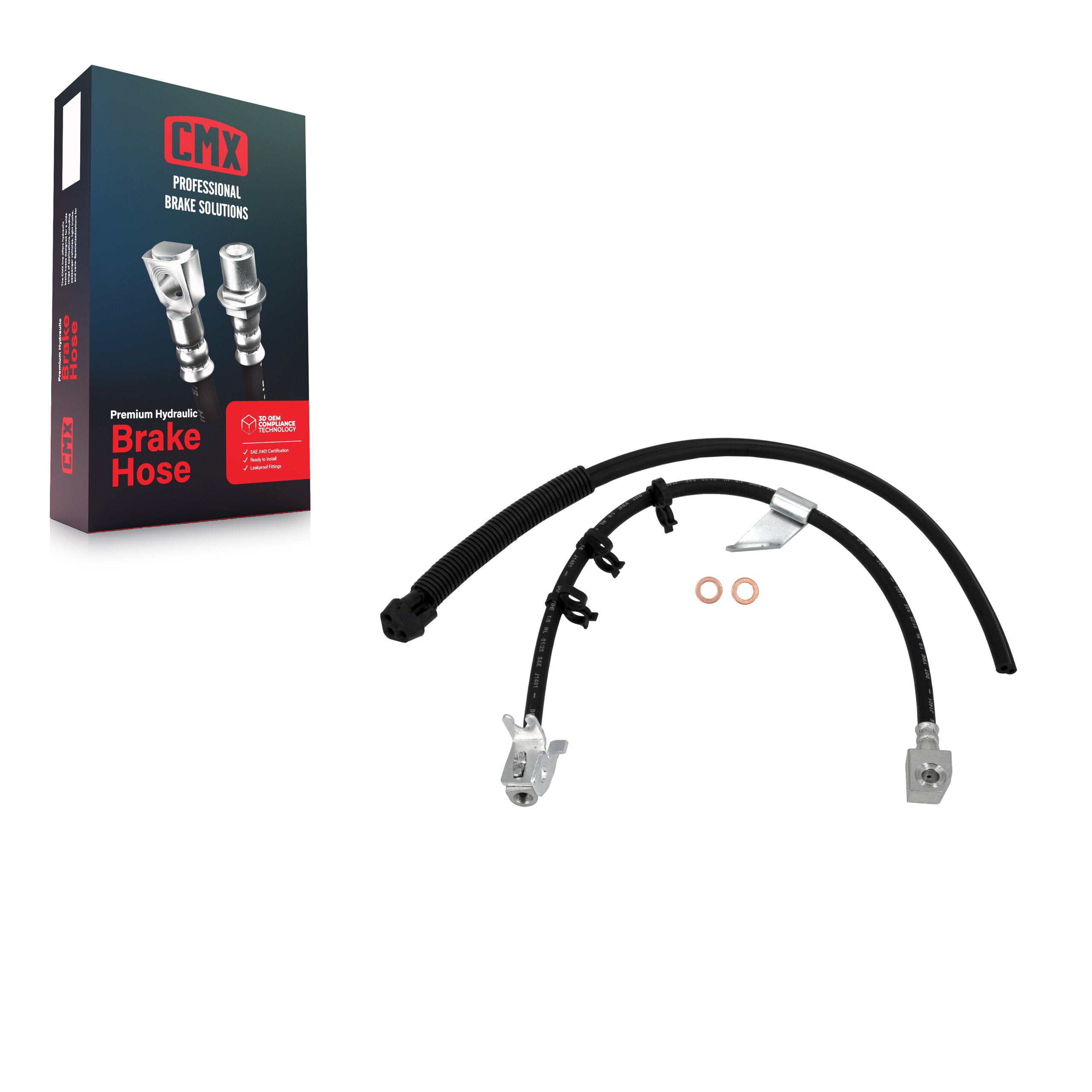 CMX 12-H620324 Brake Hydraulic Hose for 2002-2006 Ford Expedition, Lincoln Navigator - Front Left