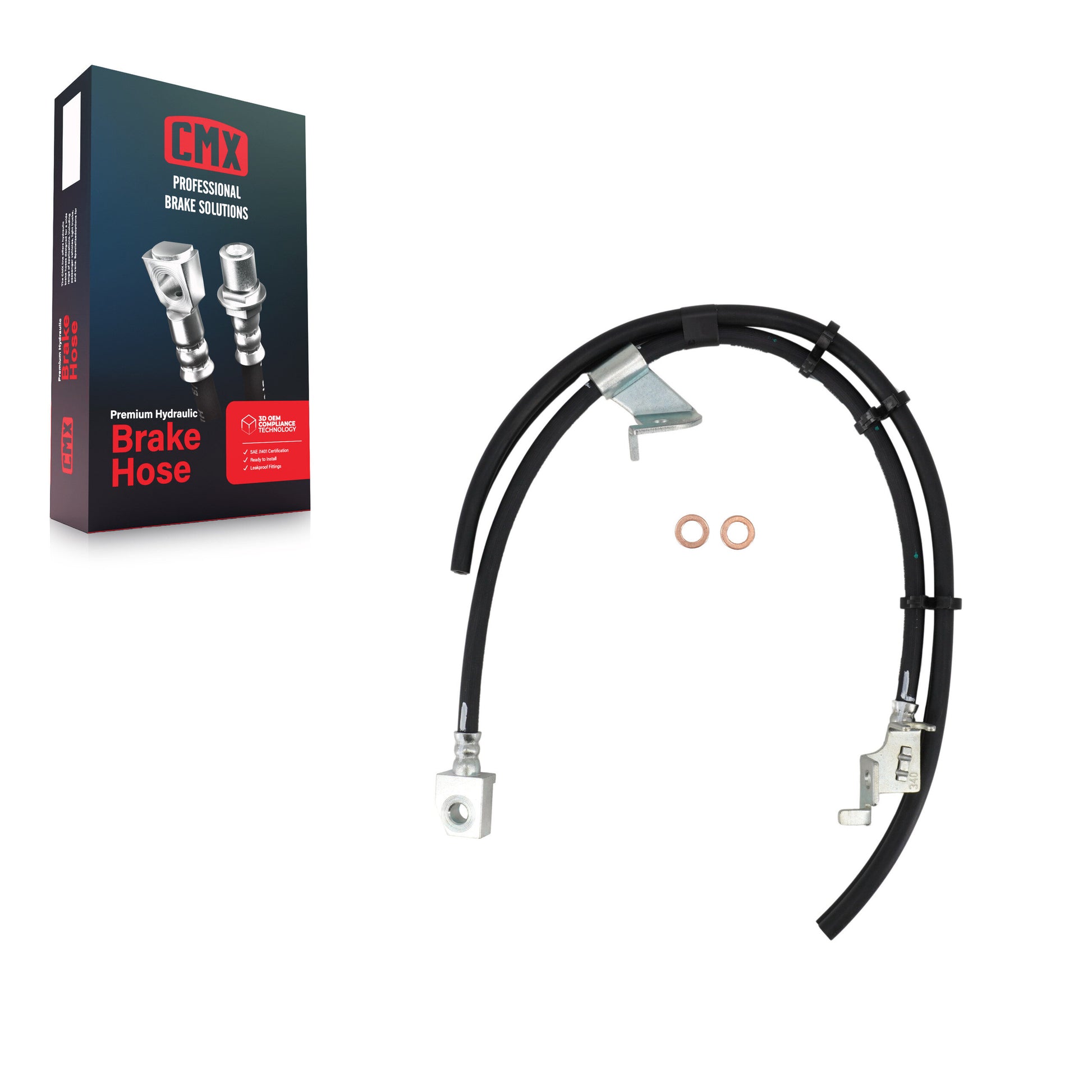 CMX 12-H620325 Brake Hydraulic Hose for 2002-2006 Ford Expedition, Lincoln Navigator - Front Right
