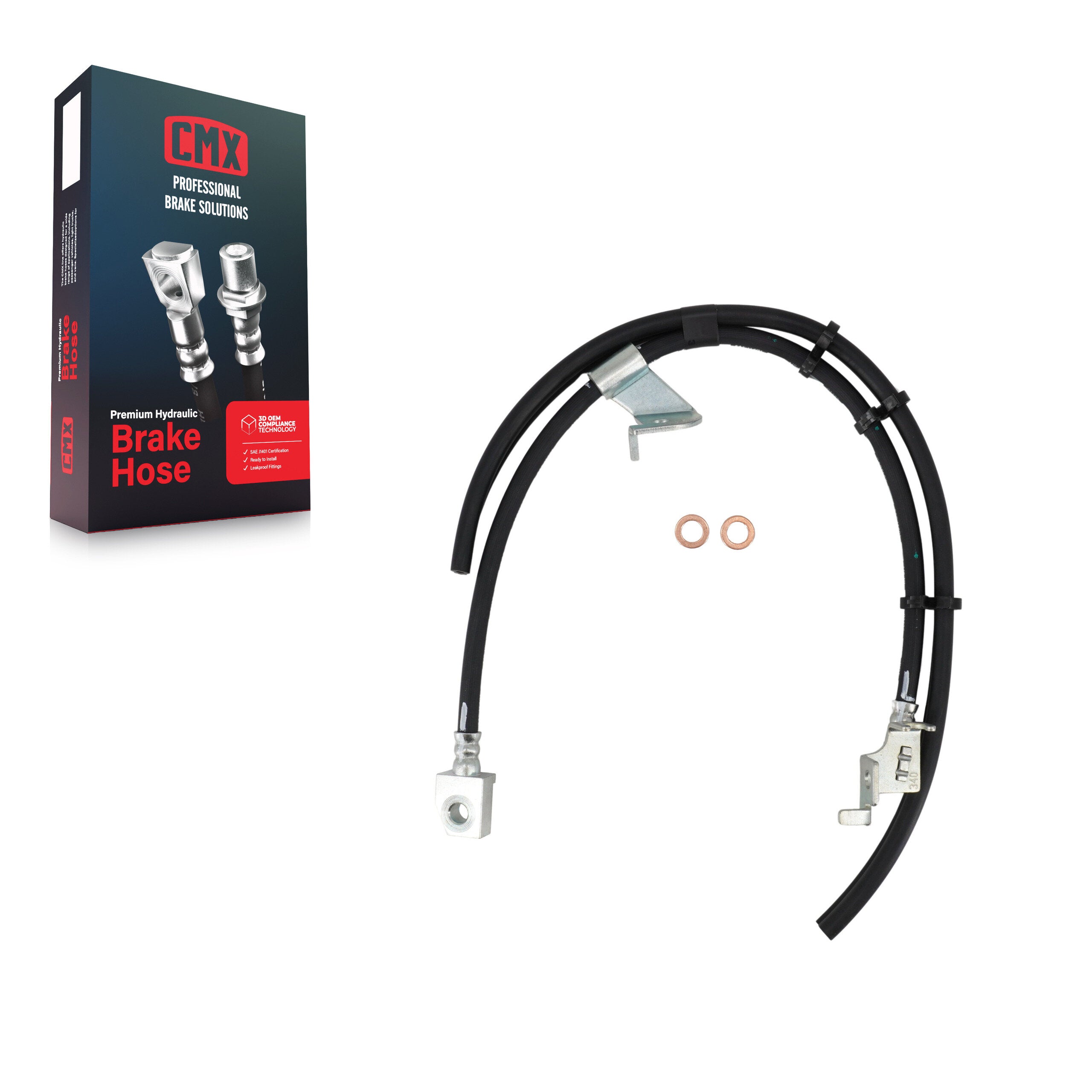 CMX 12-H620325 Brake Hydraulic Hose for 2002-2006 Ford Expedition, Lincoln Navigator - Front Right