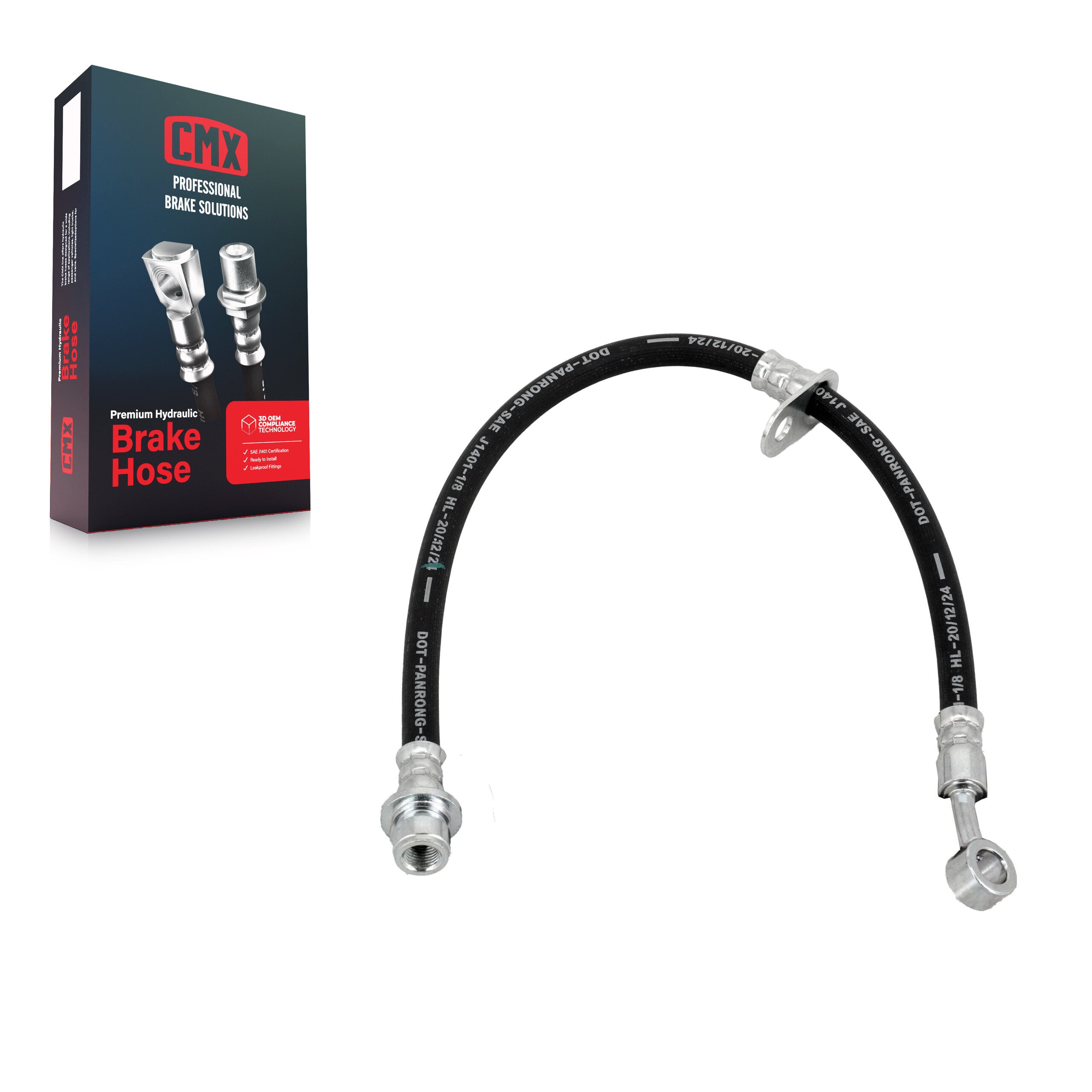 CMX 12-H620402 Brake Hydraulic Hose for 2003-2008 Acura TL, Acura TSX, Honda Accord - Front Right