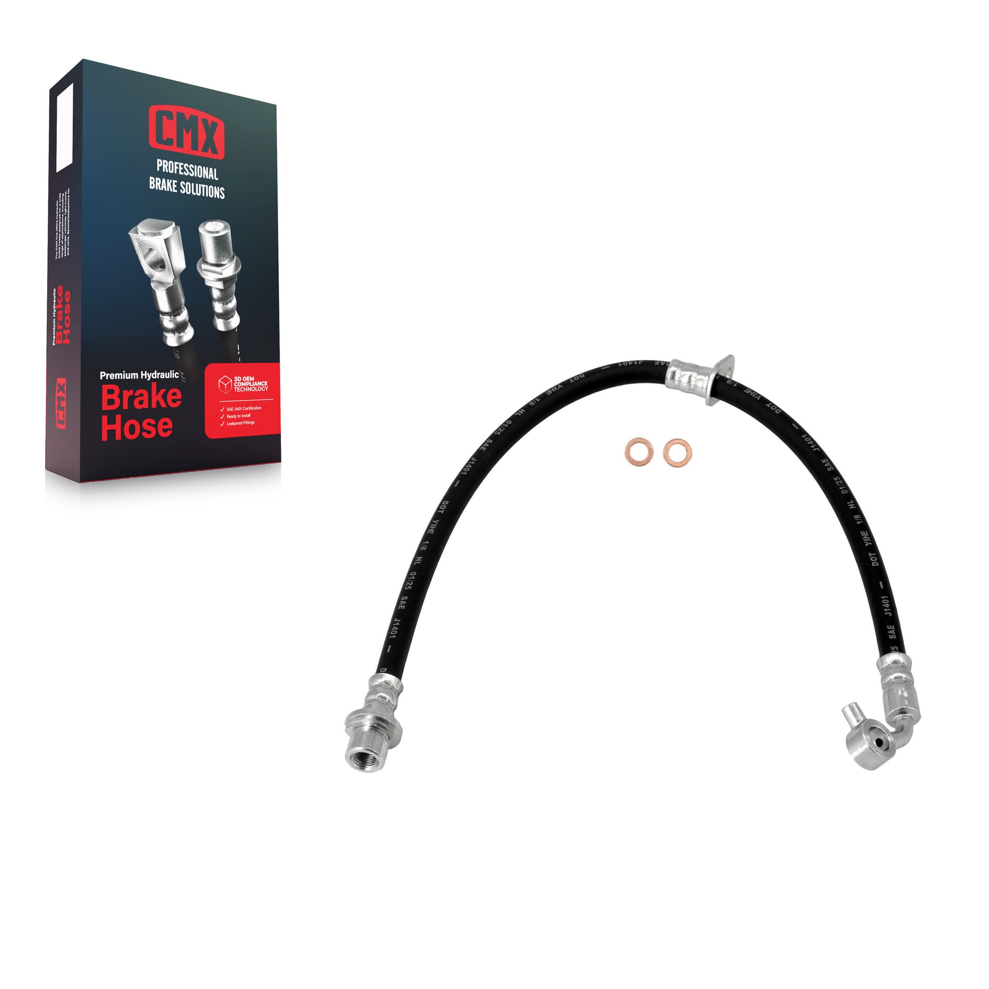 CMX 12-H620410 Brake Hydraulic Hose for 2005-2006 Honda CR-V - Rear