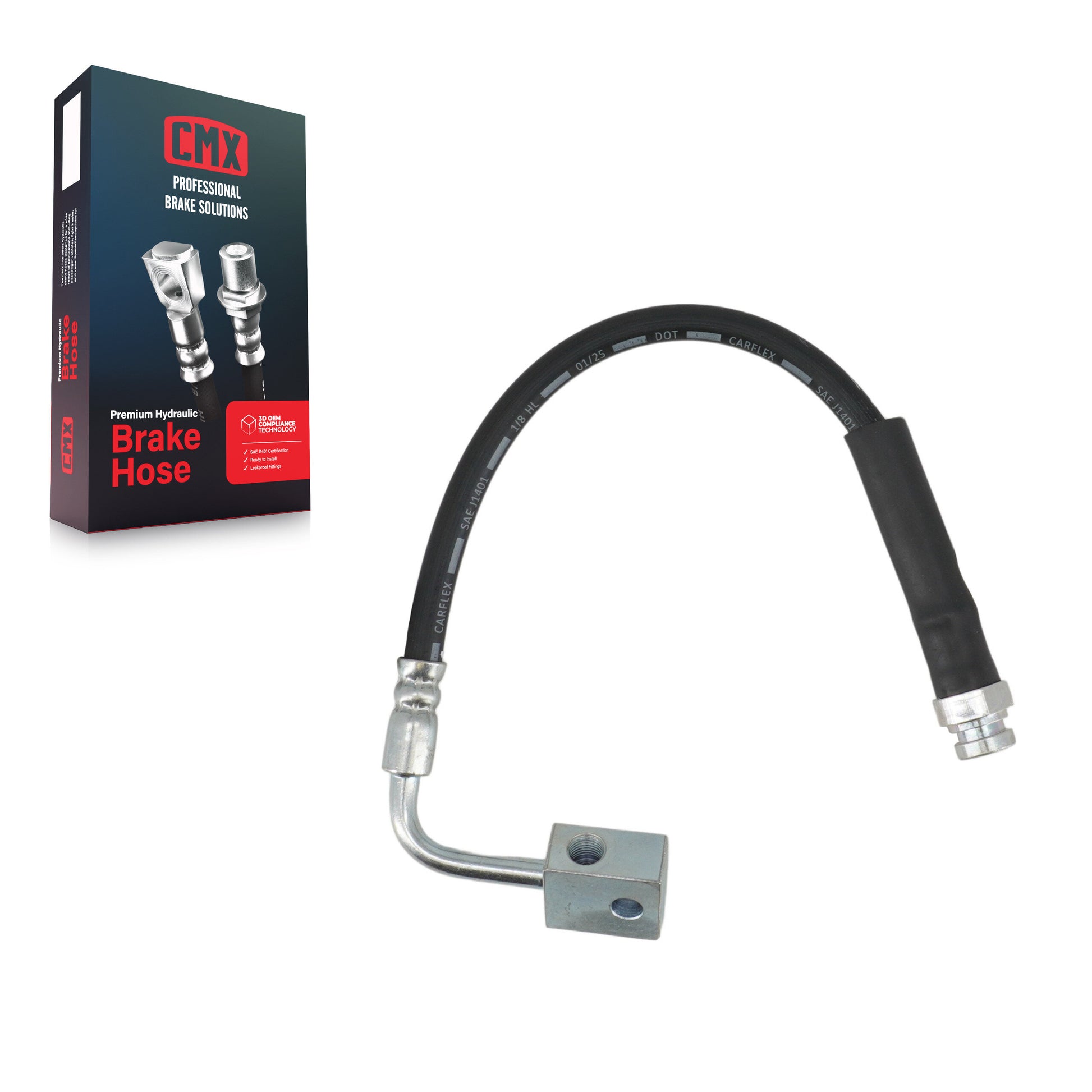 CMX 12-H620425 Brake Hydraulic Hose for 2004-2008 Isuzu i-290, Isuzu i-370, Isuzu i-280 - Rear Center