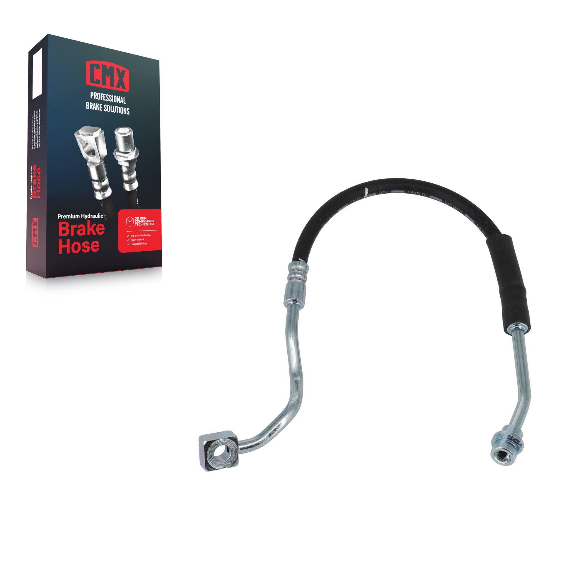 CMX 12-H620447 Brake Hydraulic Hose for 2004-2012 Isuzu i-290, Isuzu i-370, Isuzu i-280 - Front Right