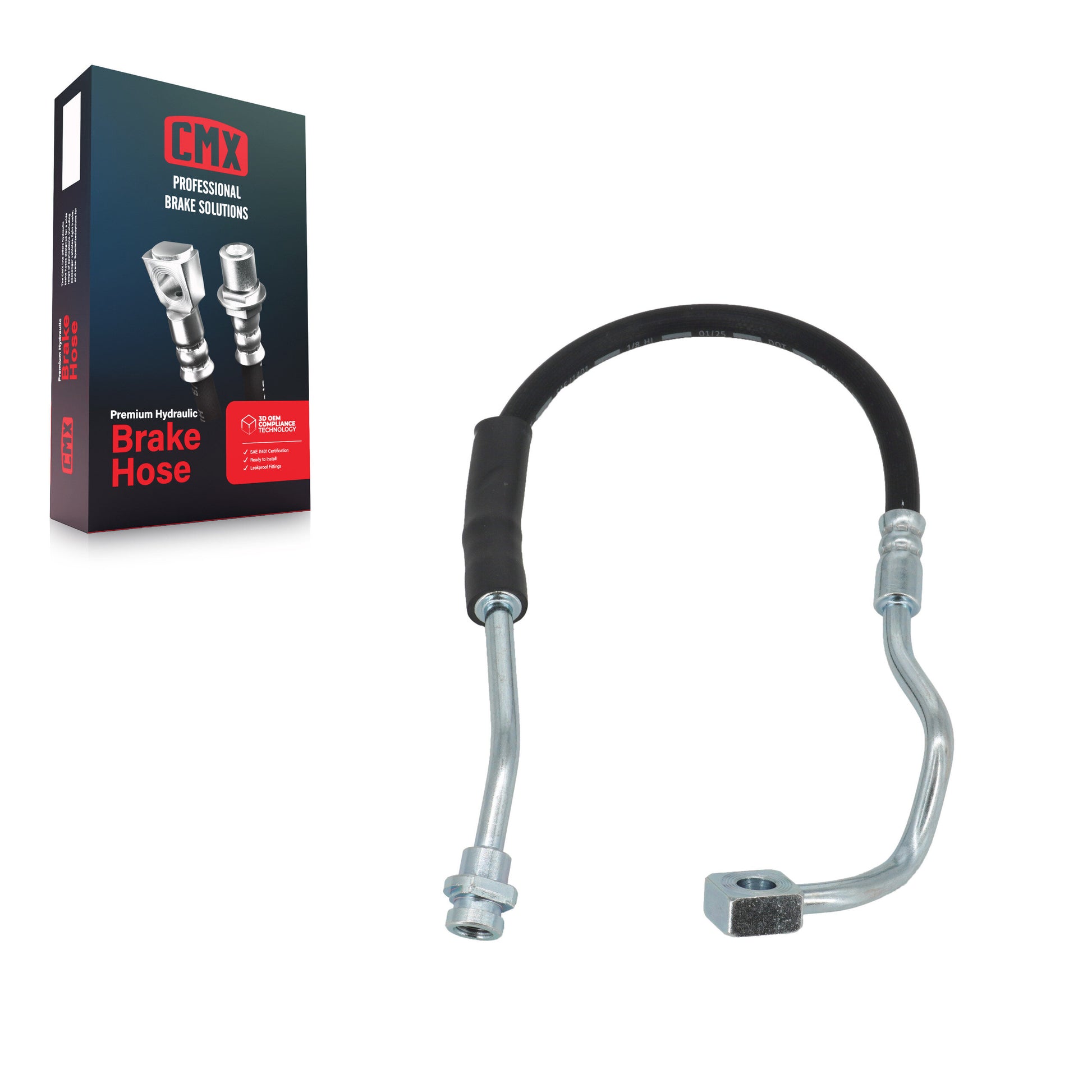 CMX 12-H620448 Brake Hydraulic Hose for 2004-2012 Isuzu i-290, Isuzu i-370, Isuzu i-280 - Front Left