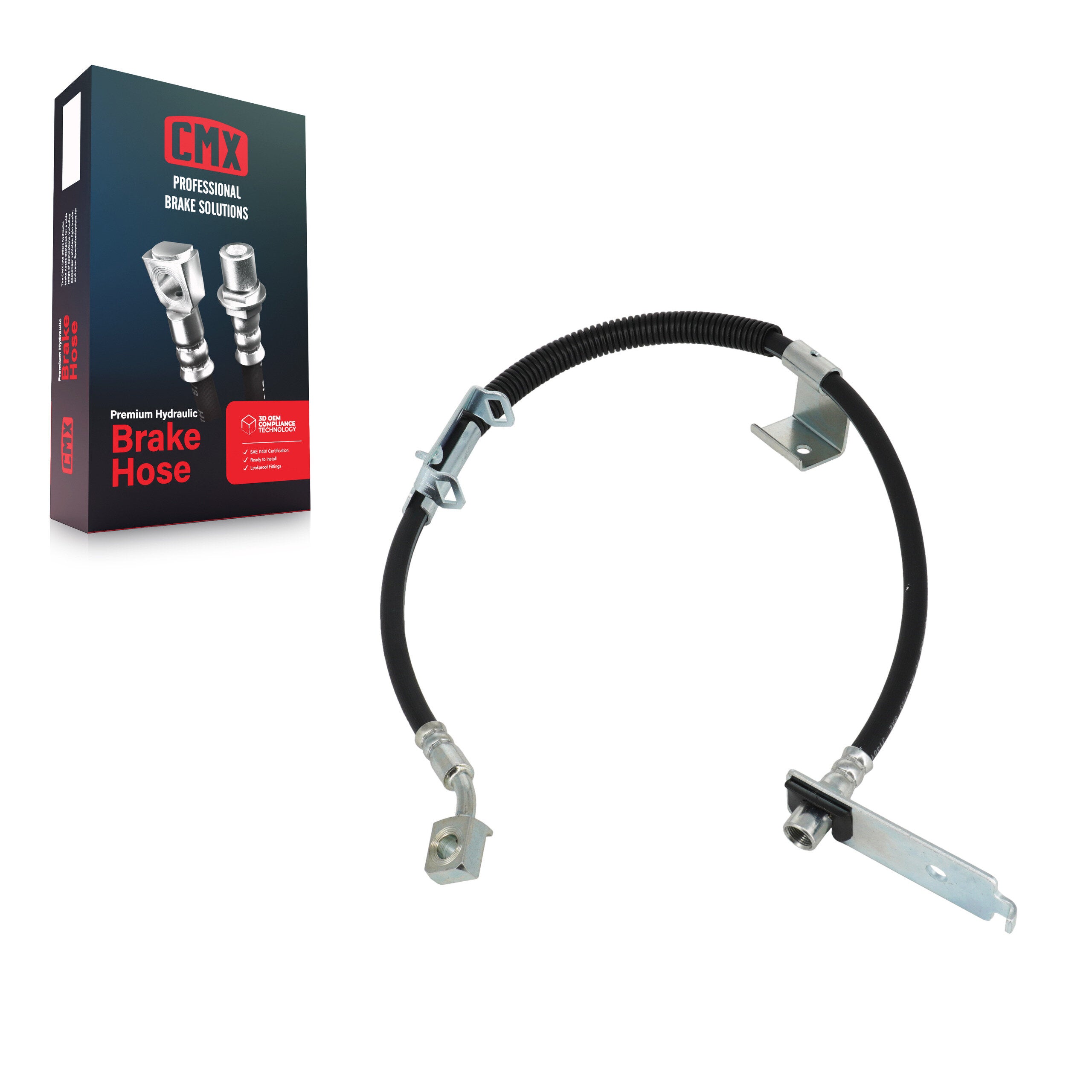 CMX 12-H620463 Brake Hydraulic Hose for 2003-2008 Chevrolet Express 1500, Chevrolet Express 2500, GMC Savana 1500 - Front Left