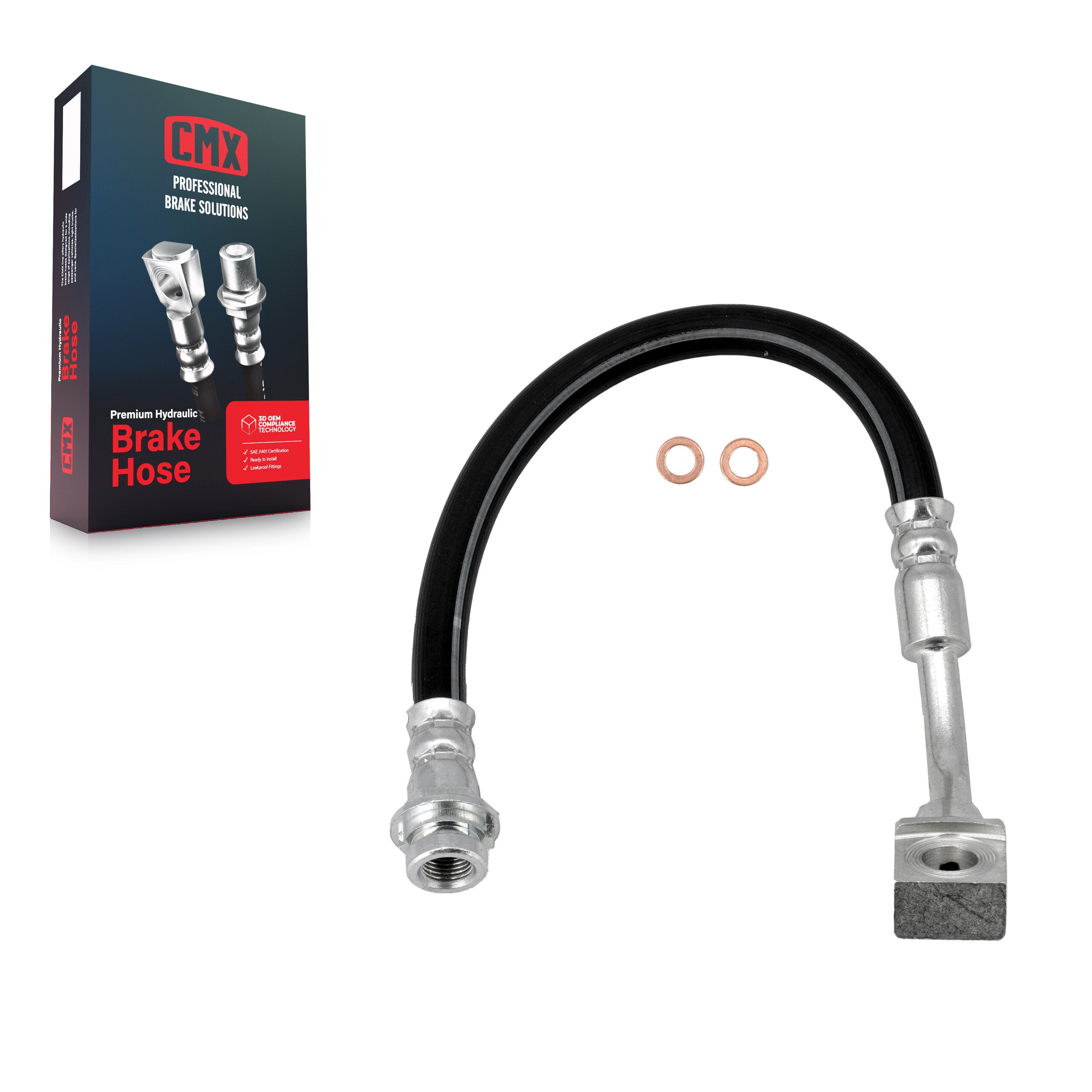 CMX 12-H620465 Brake Hydraulic Hose for 2005-2009 Pontiac Montana, Buick Terraza, Chevrolet Uplander - Rear Right