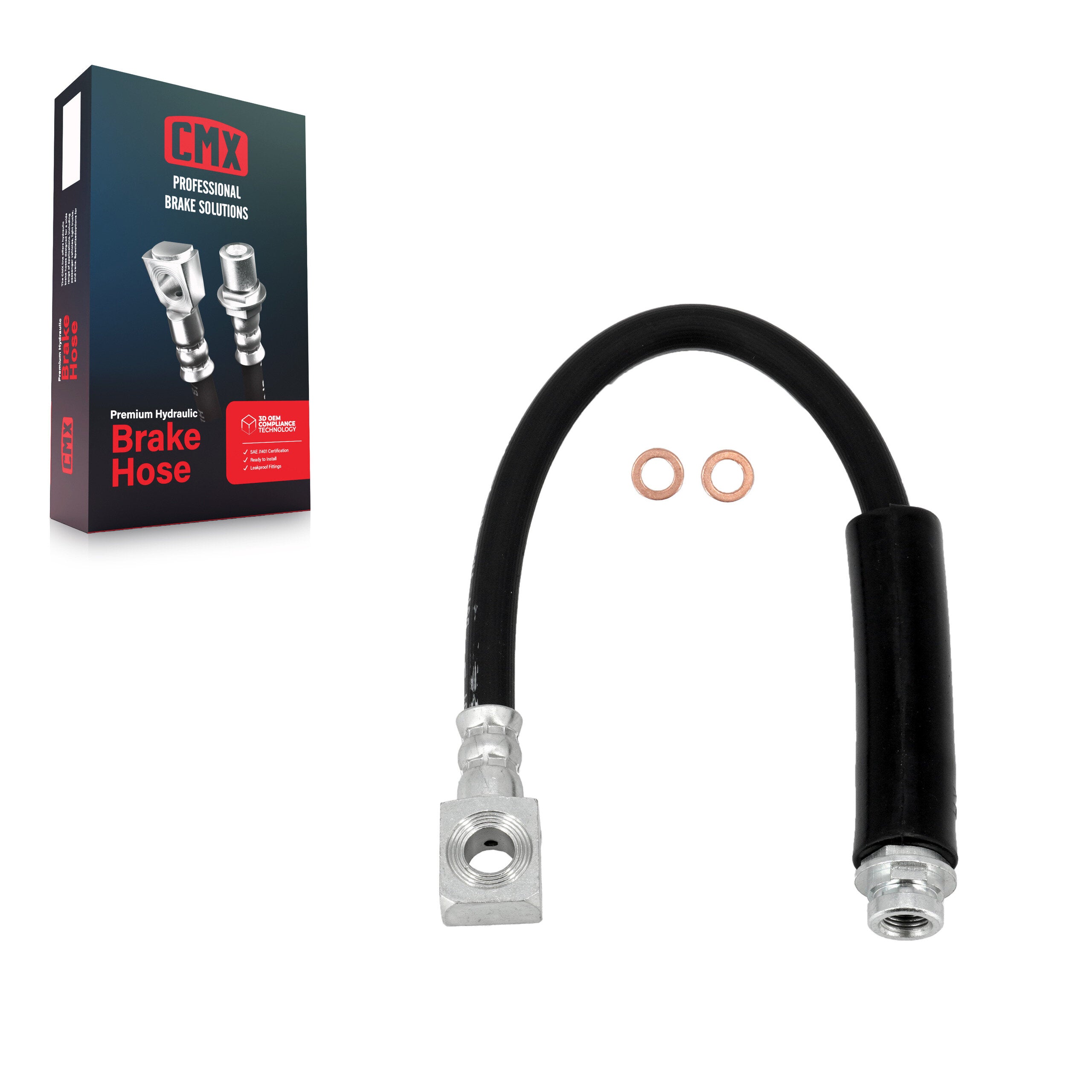CMX 12-H620472 Brake Hydraulic Hose for 2003-2011 Chevrolet HHR, Chevrolet Cobalt, Pontiac G5 - Front