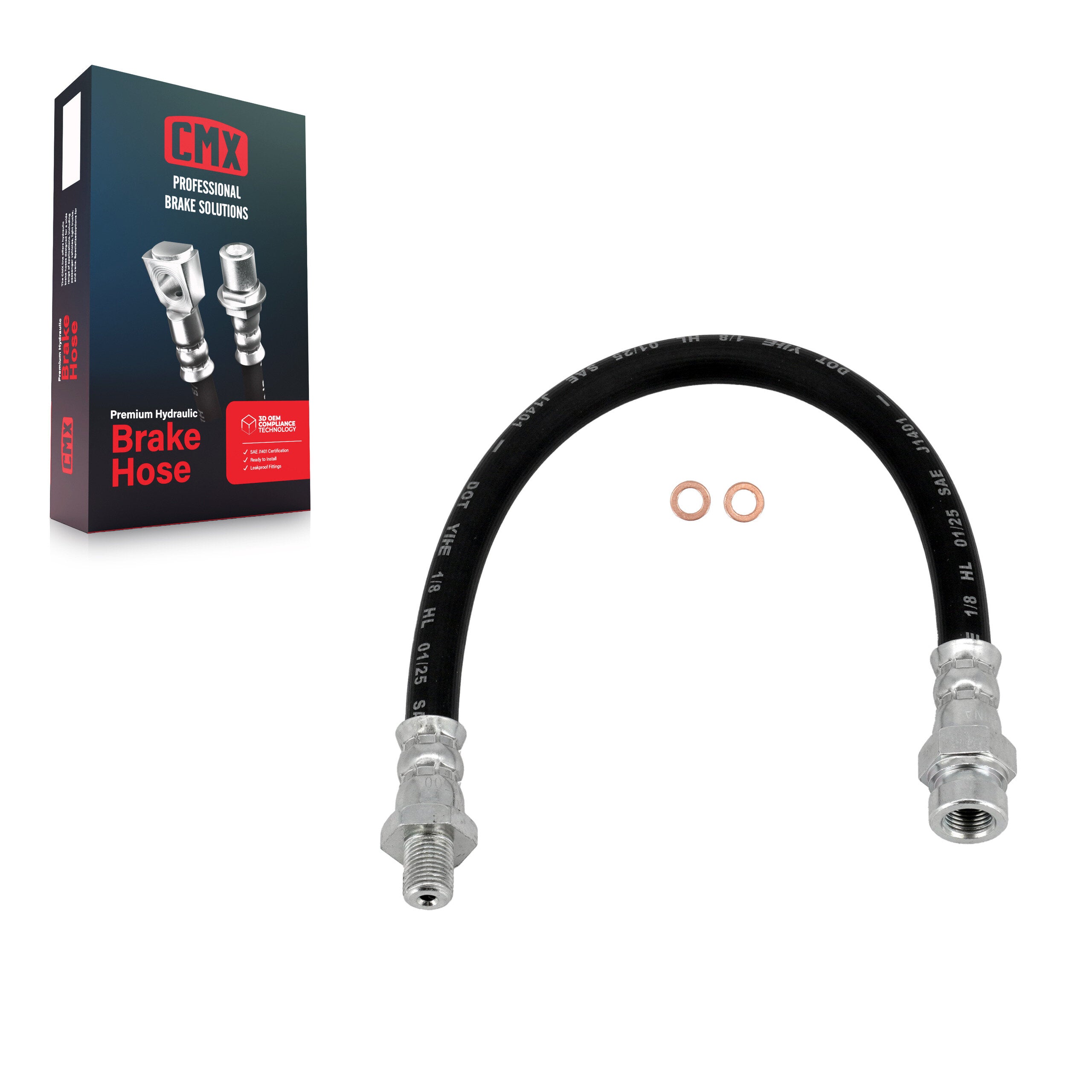 CMX 12-H620543 Brake Hydraulic Hose for 2005-2015 Nissan Xterra - Rear Outer